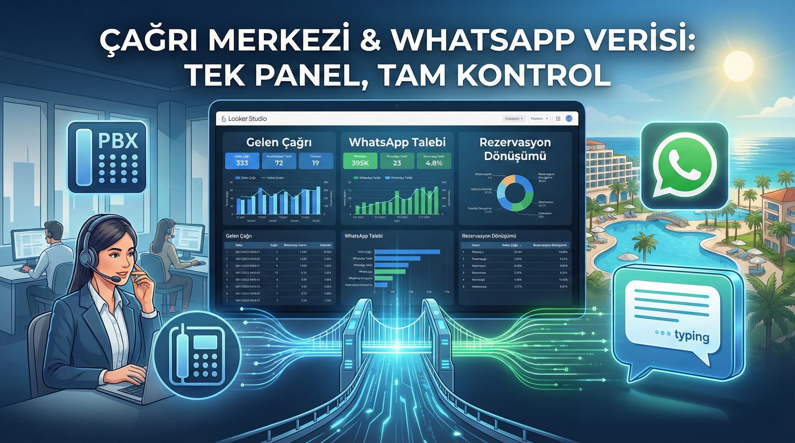 Çağrı Merkezi ve WhatsApp Verilerini Looker Studio’ya Taşımak