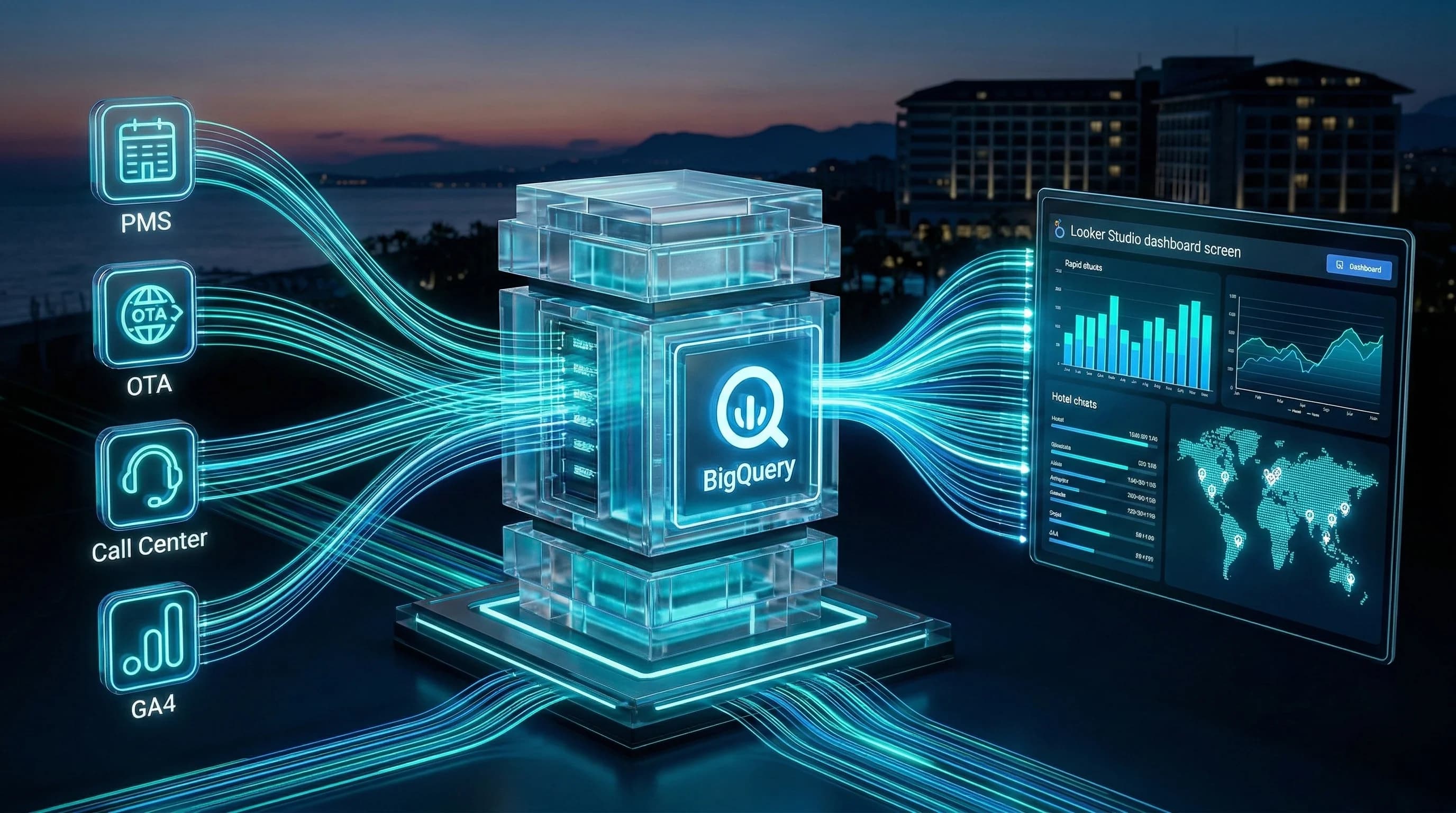 BigQuery ve Looker Studio ile Büyük Otel Veri Mimarisi Nasıl Kurulur?