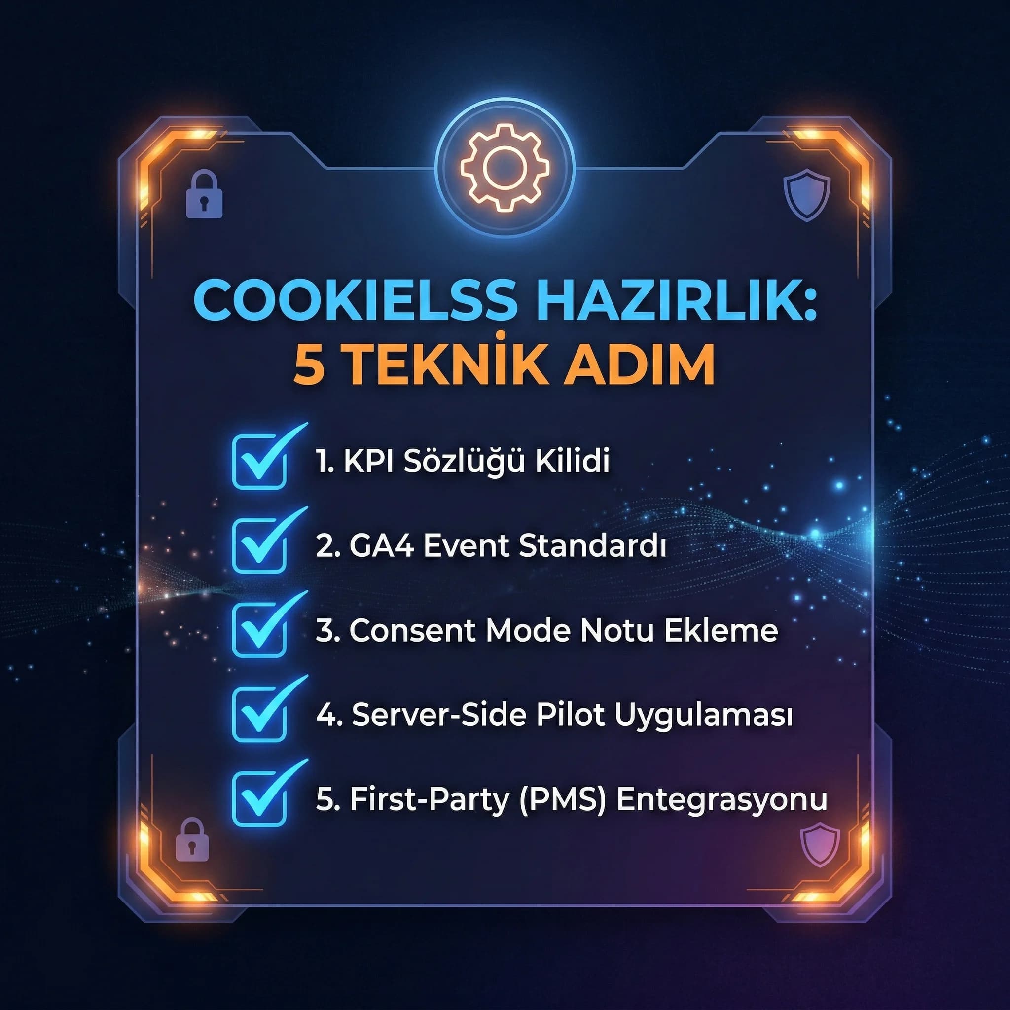 Server-side tracking ve first-party data için 5 adımlık checklist kartı