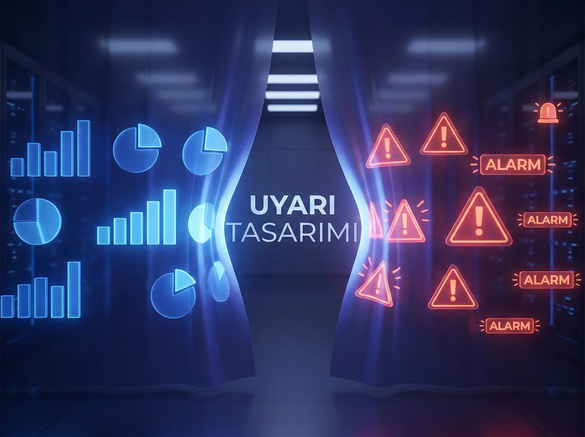 Uyarı alarm kartları ve eşik tasarımına geçişi ayıran operasyon divider görseli