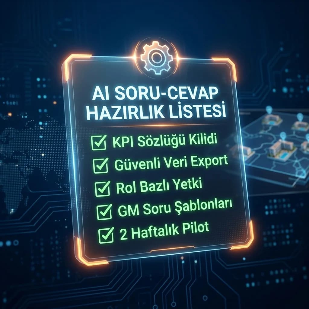 AI soru cevap raporlama için hazırlık checklist kartı ve güvenlik notları