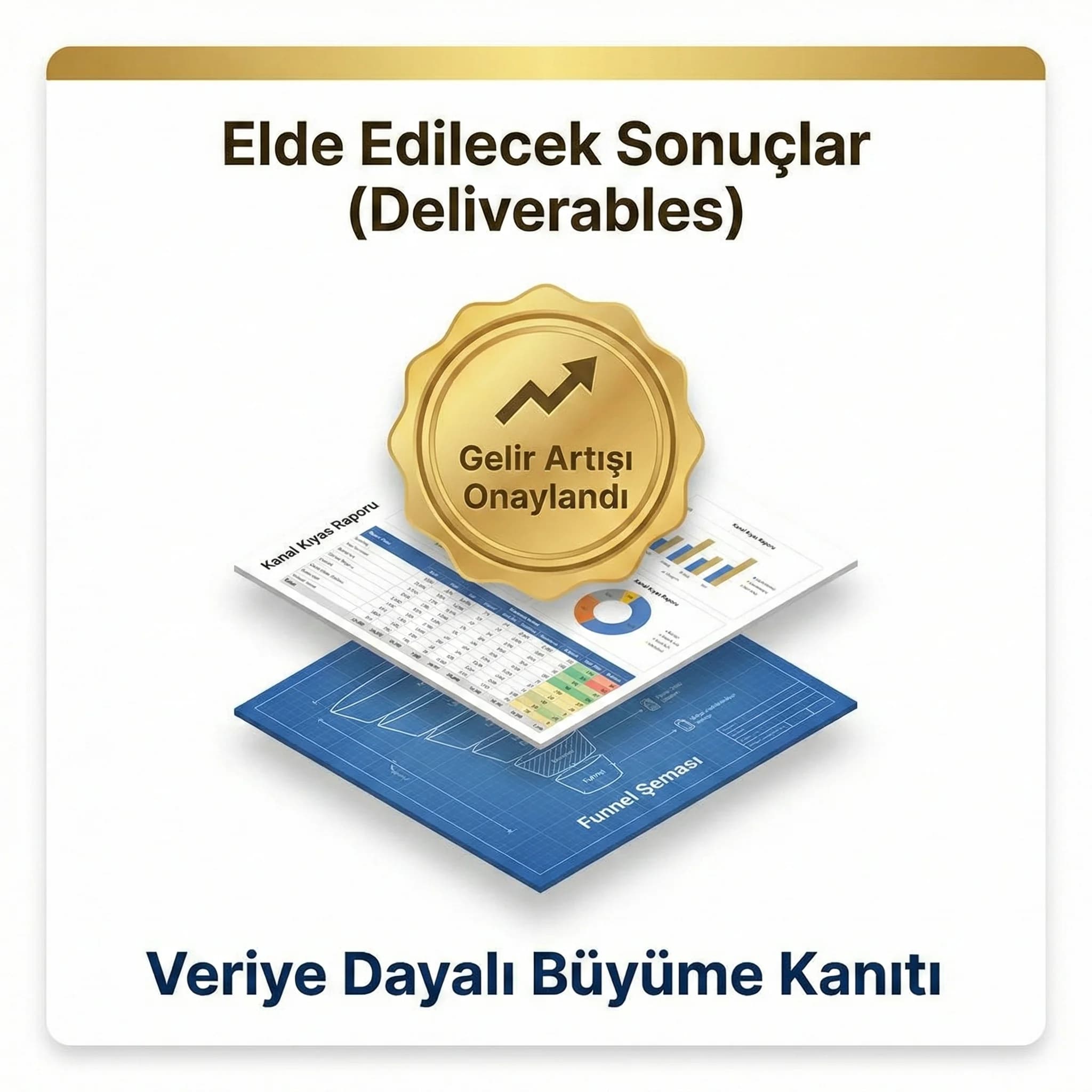 Funnel dashboard çıktıları ve test planı deliverables kartı
