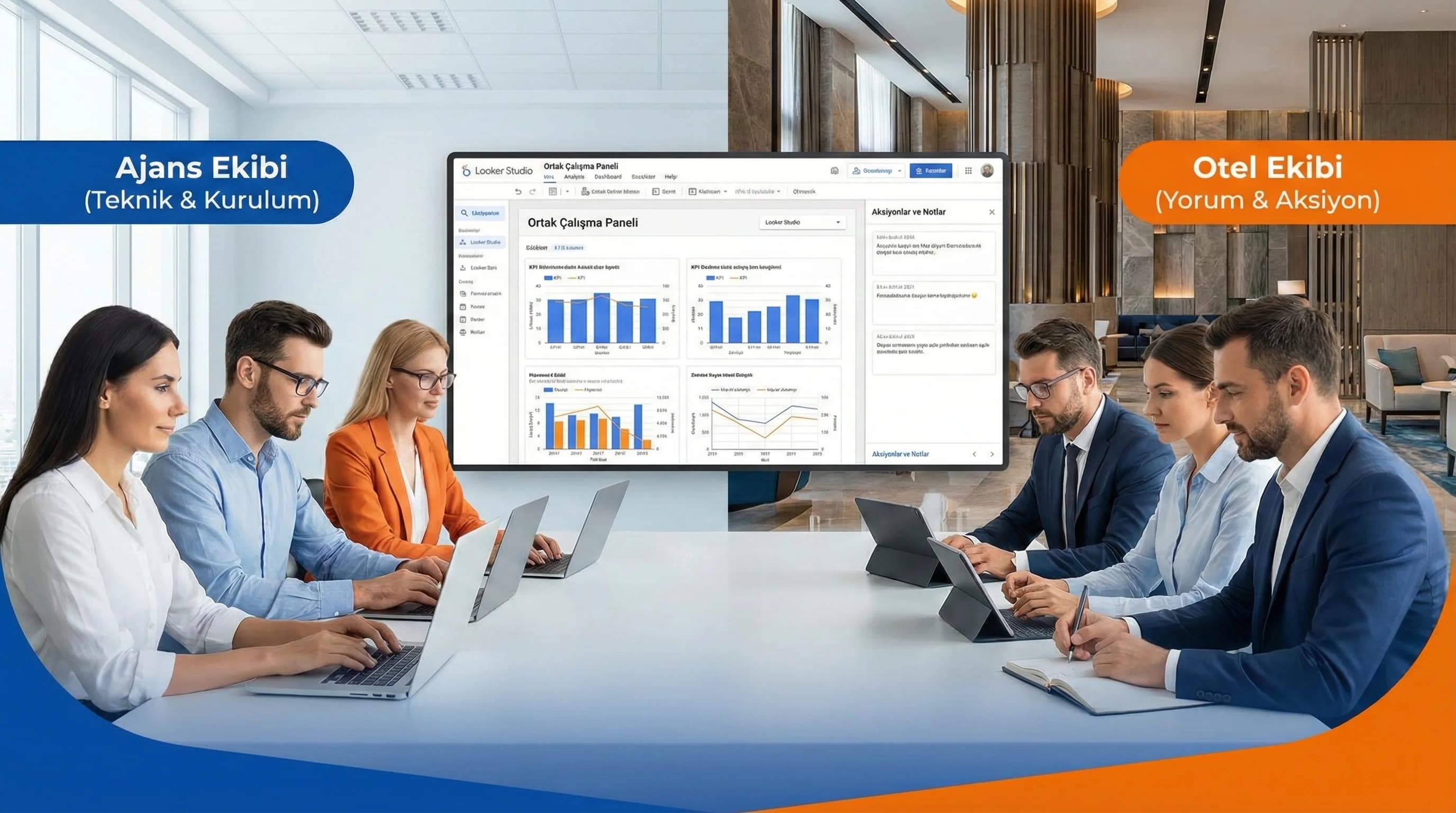 Ajans ve Otel Ekibi İçin Ortak Looker Studio Çalışma Modeli ve İş Akışı