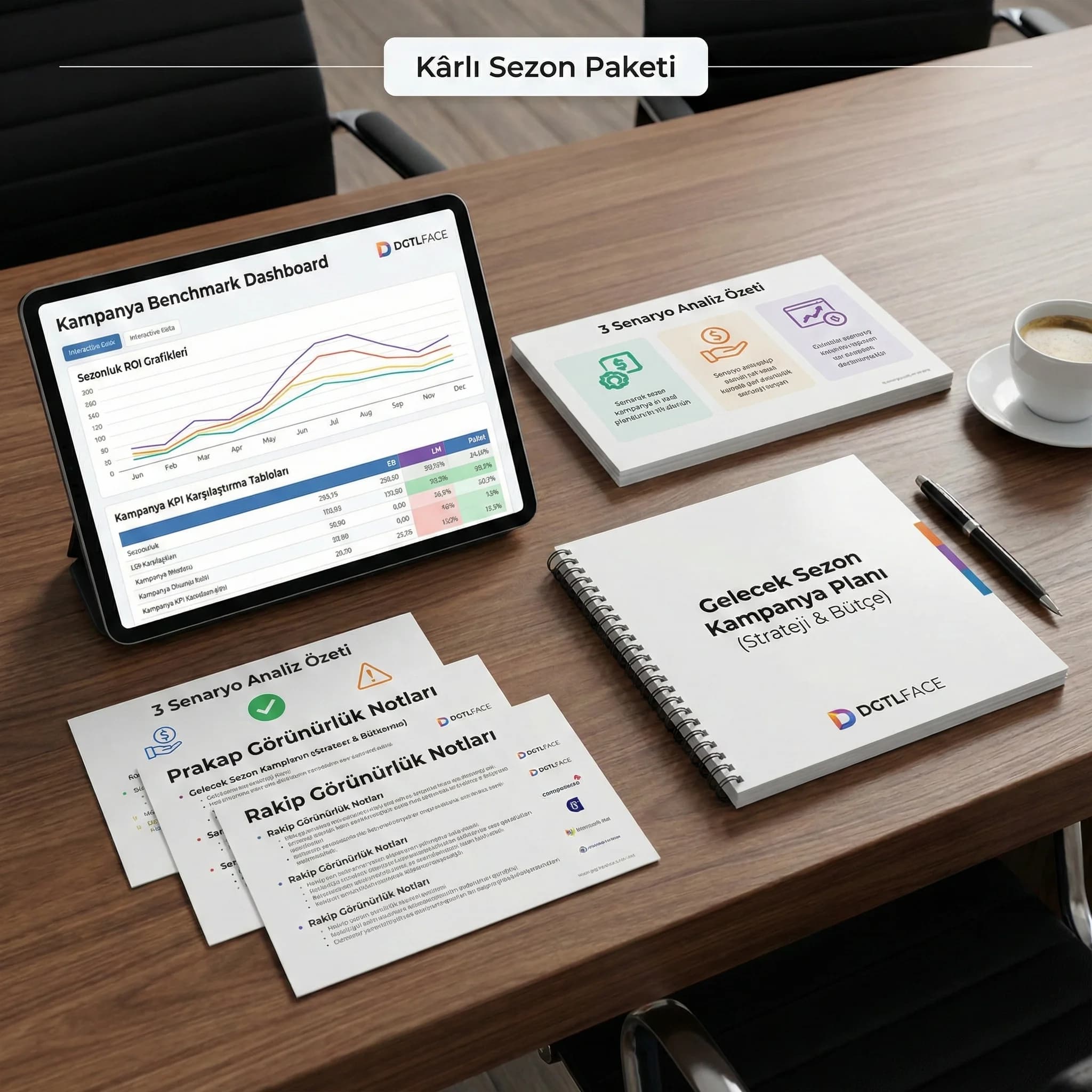 Sezon bazlı kampanya performansını gösteren KPI kartı görseli