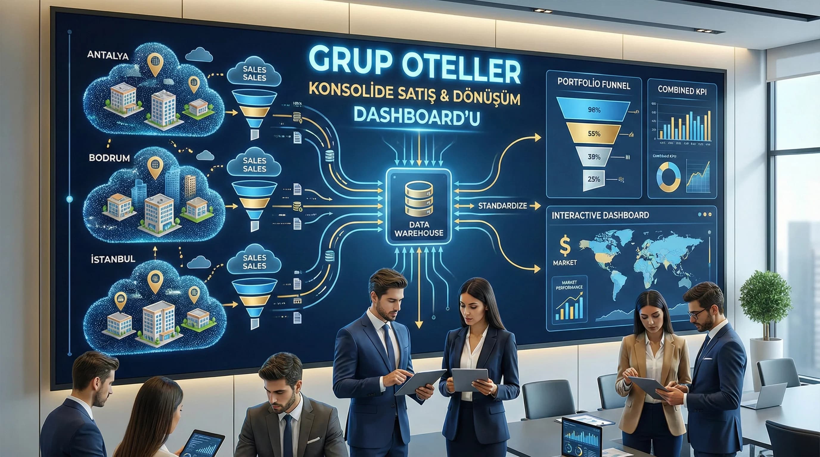 Grup Otellerde Satış ve Dönüşüm Raporlarını Konsolide Etmek