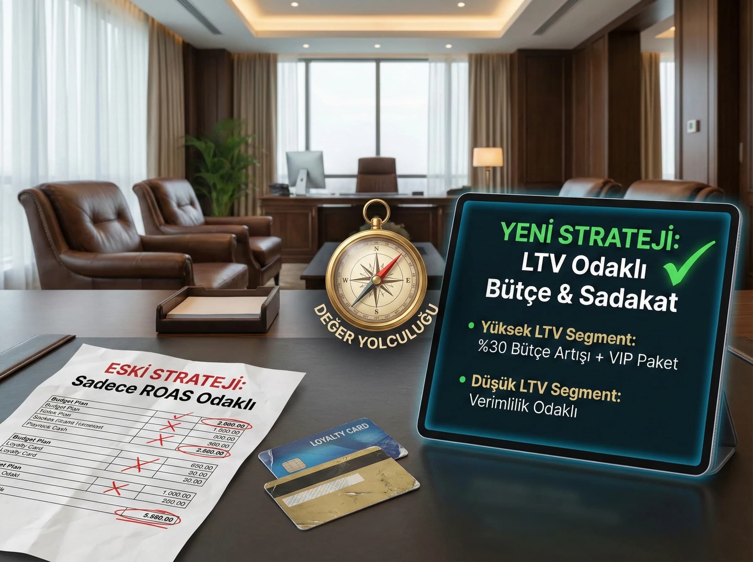 Bütçe ve sadakat stratejisine geçişi ayıran LTV görseli