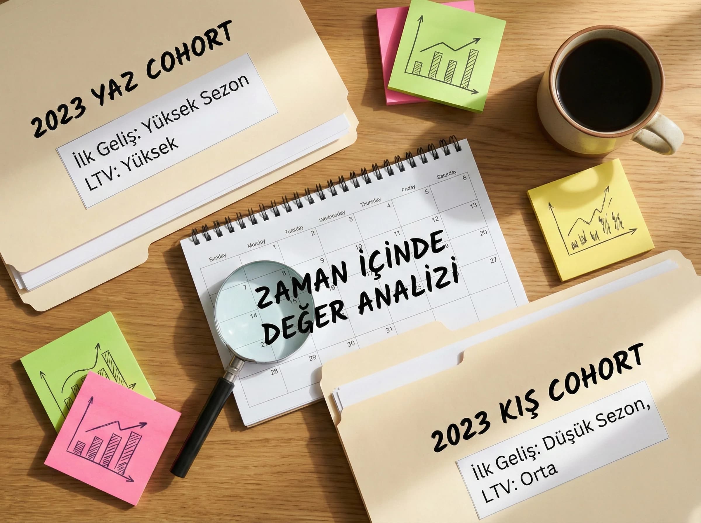 Cohort raporlarına geçişi ayıran LTV görseli
