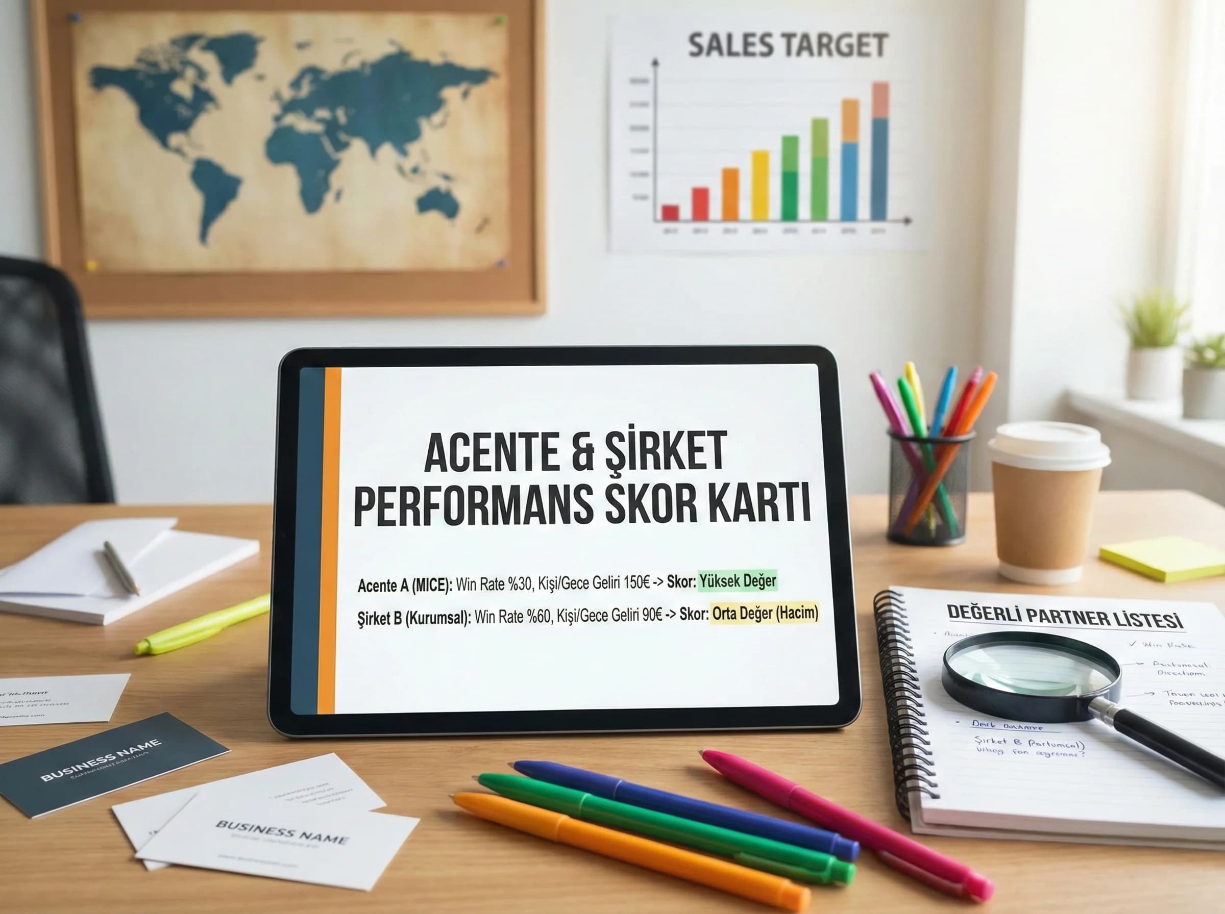 Acenta ve şirket bazlı performans okumasına geçişi ayıran görsel