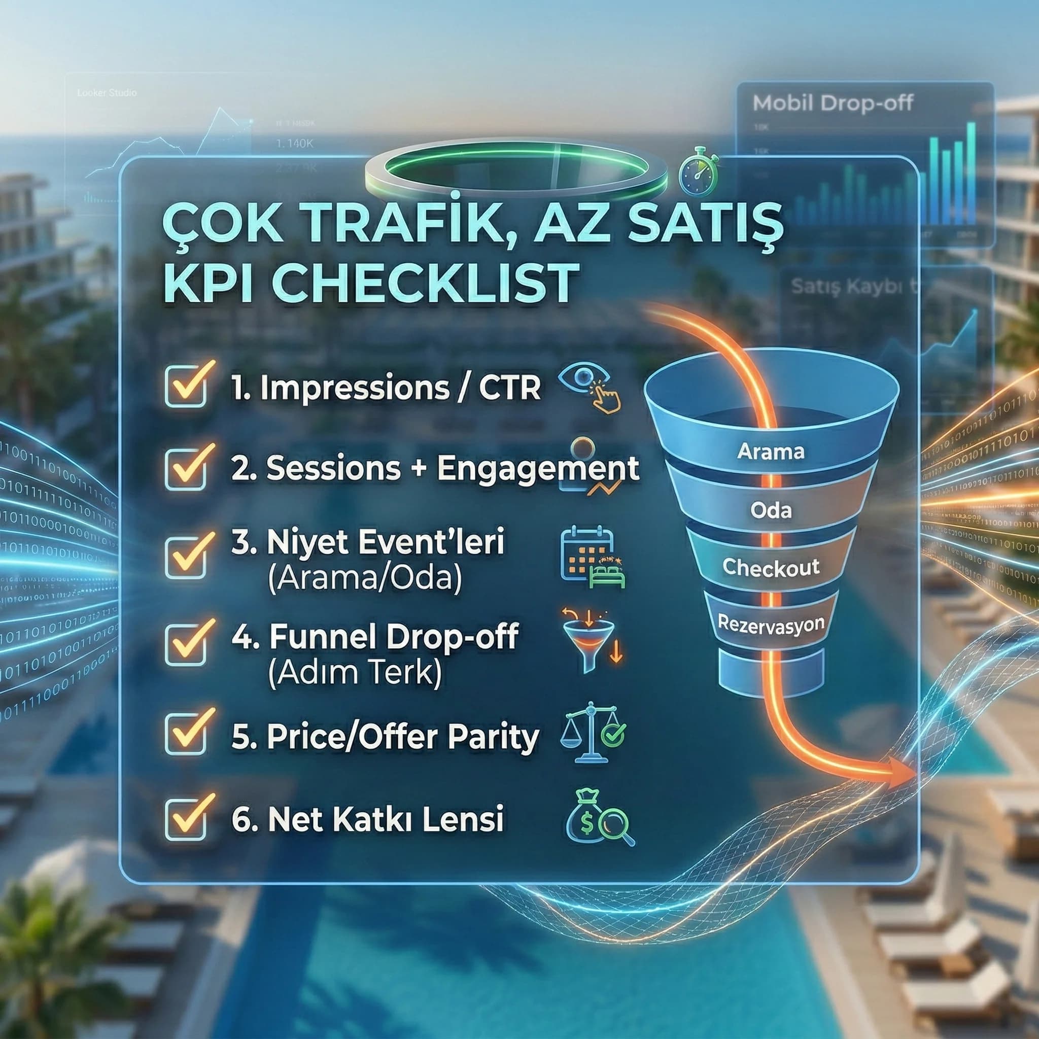 Adım adım KPI checklist kontrol listesini özetleyen kart