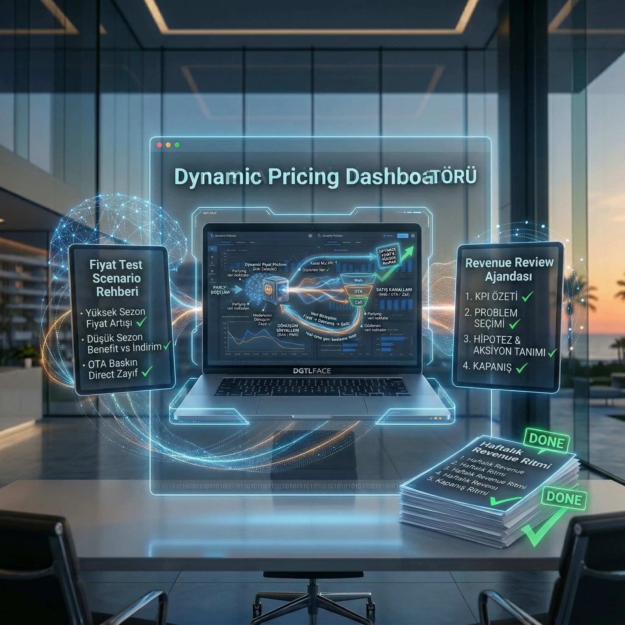 Fiyat testleri ve dashboard teslimlerini gösteren proof kartı