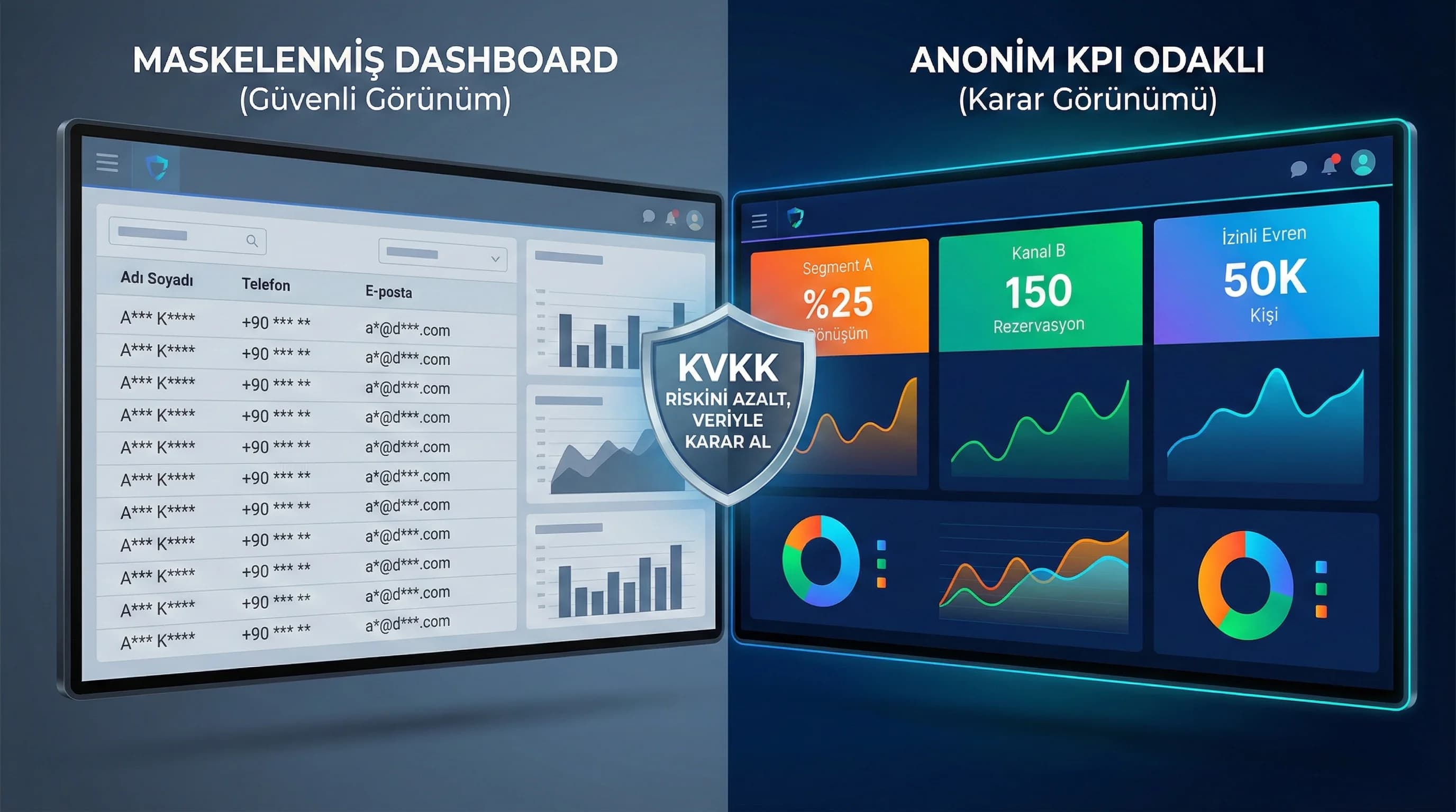 KVKK Uyumlu Raporlama: Dashboard’larda Veri Maskeleme ve Anonim KPI Kullanımı