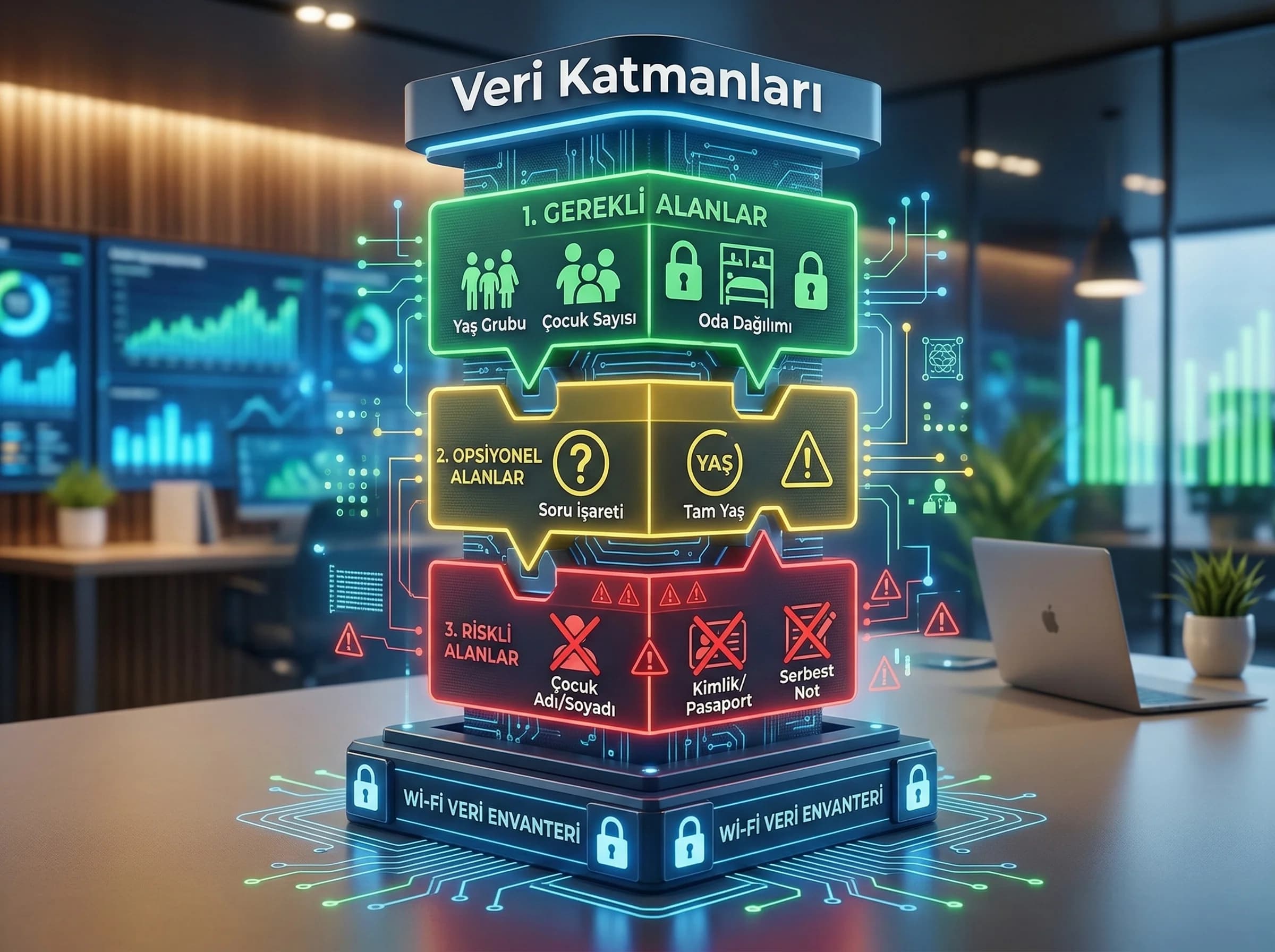 Gerekli–opsiyonel–riskli çocuk veri alanları ayrımı, teknik raporlama için temel çerçeve sunar