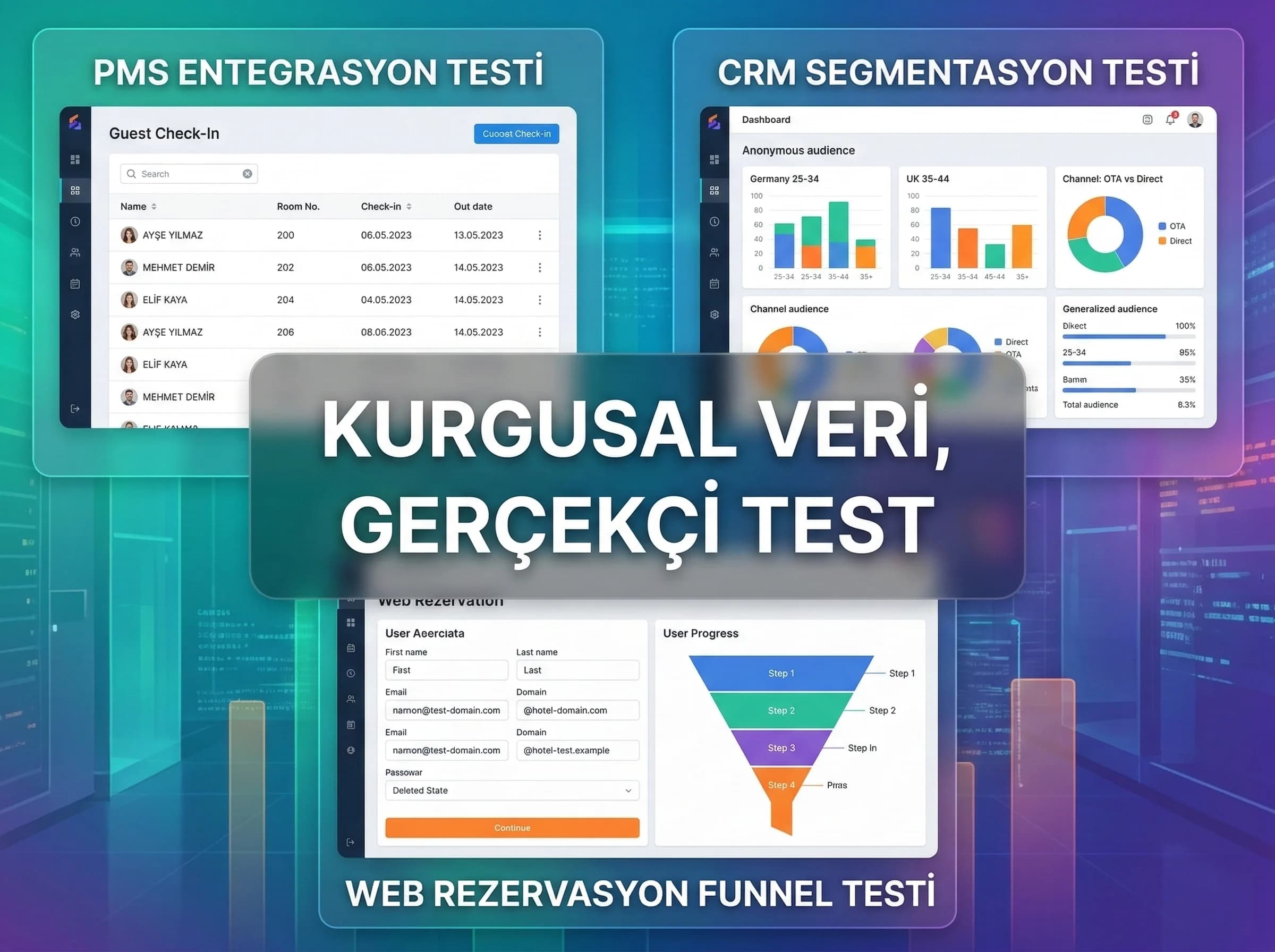 Test veri akışı: üretim modelinden sentetik dataset ve temizleme job’larına giden süreç