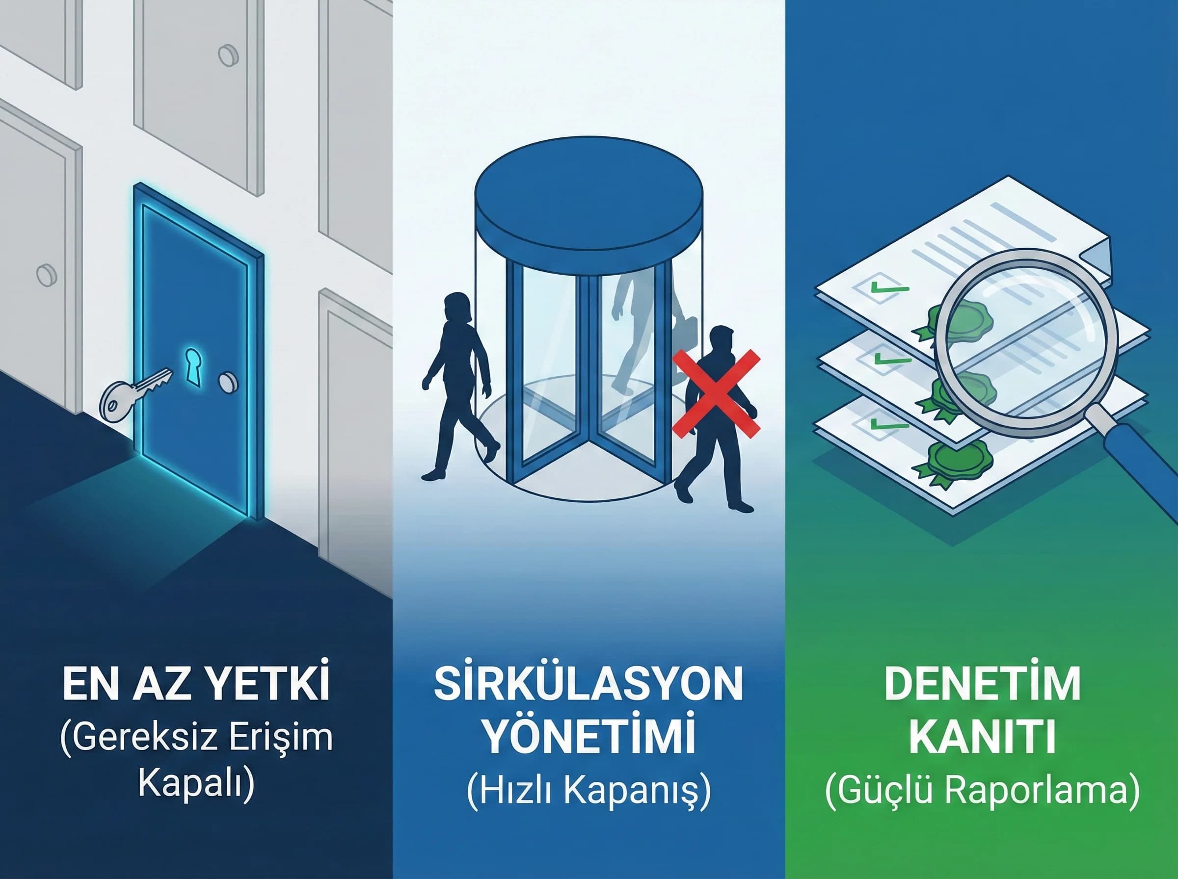 RBAC’in faydaları: least privilege, sirkülasyon yönetimi ve denetim kanıtı