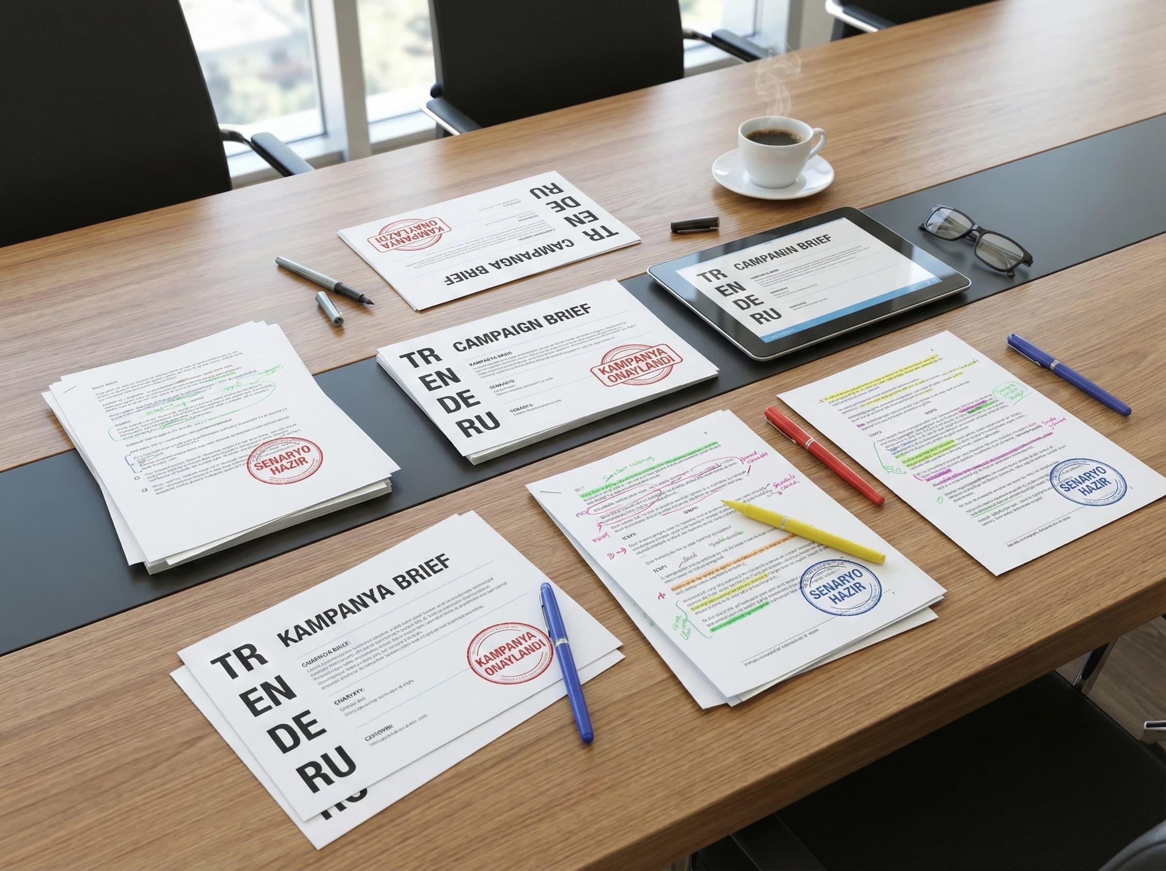 Brief ve script bölümü başlangıcı, otel kampanya operasyon uyumu