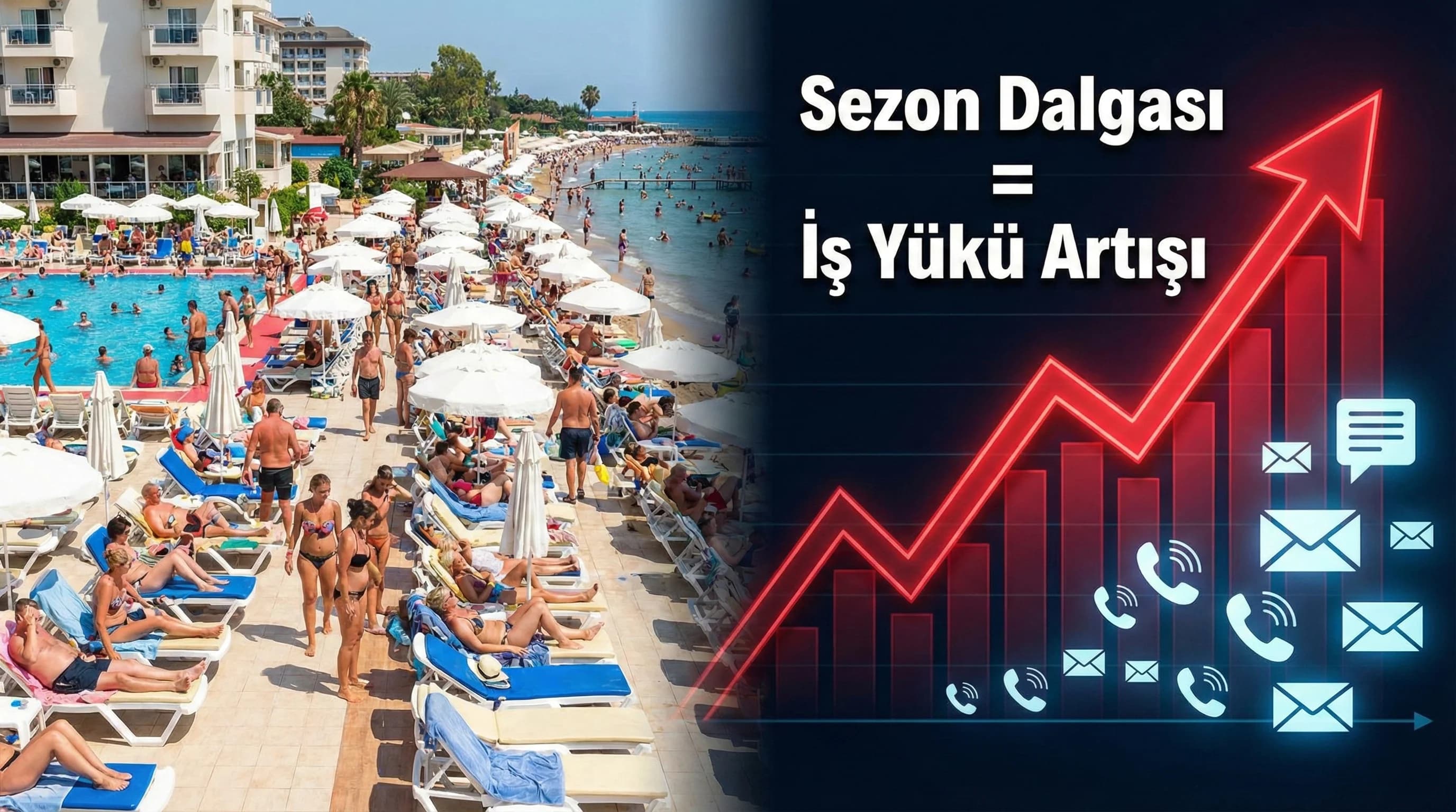 Turizm sezon dalgası ve çağrı hacmi artışı, otel operasyonunda workforce ihtiyacını gösterir