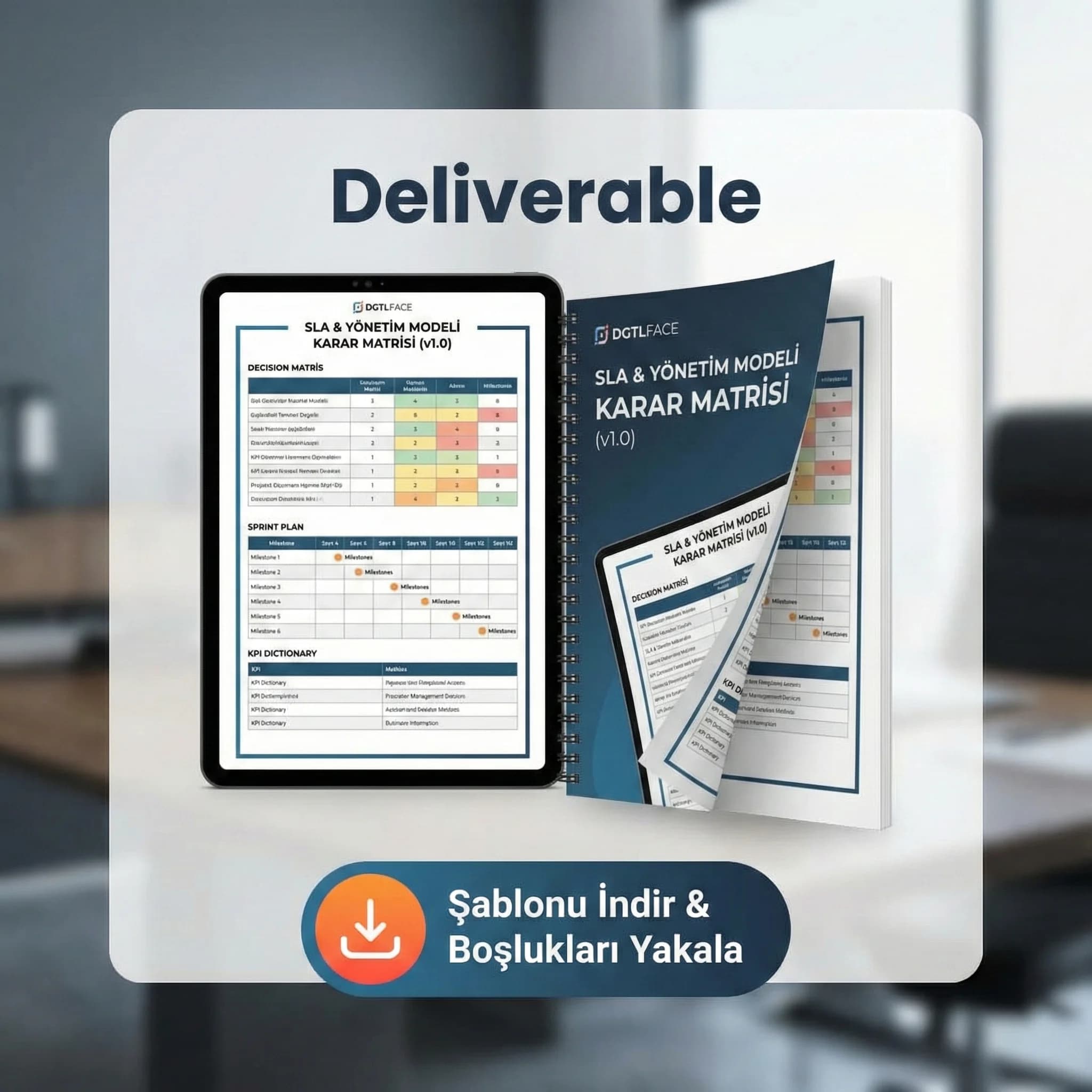 Karar matrisi, SLA tablosu ve toplantı ritmi çıktı paketi, otel yönetimi için