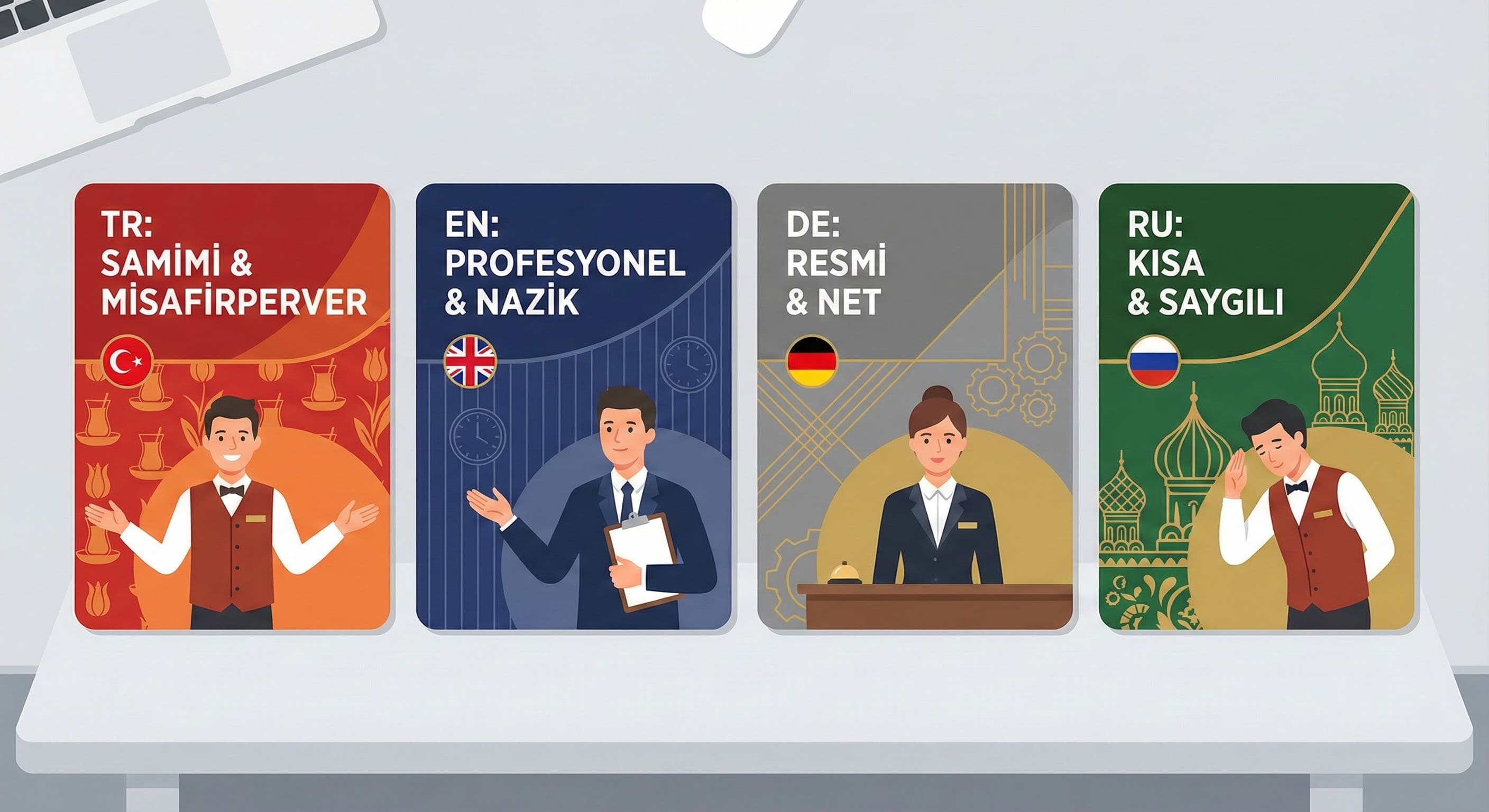  TR–EN–DE–RU temel selamlama ve açılış (kültürel uyum)