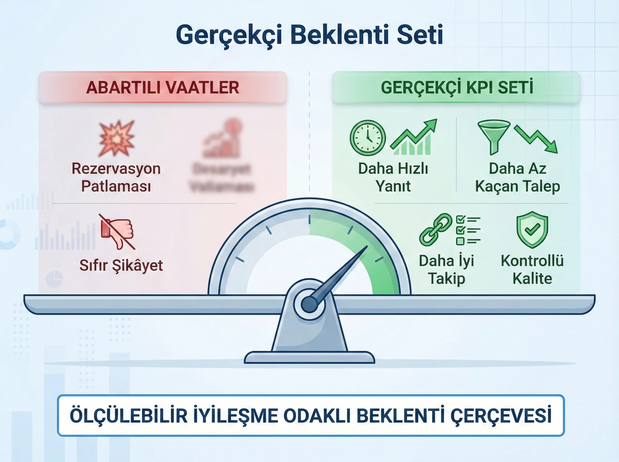 Gerçekçi beklenti seti bölümü, KPI ve değer çerçevesi teması