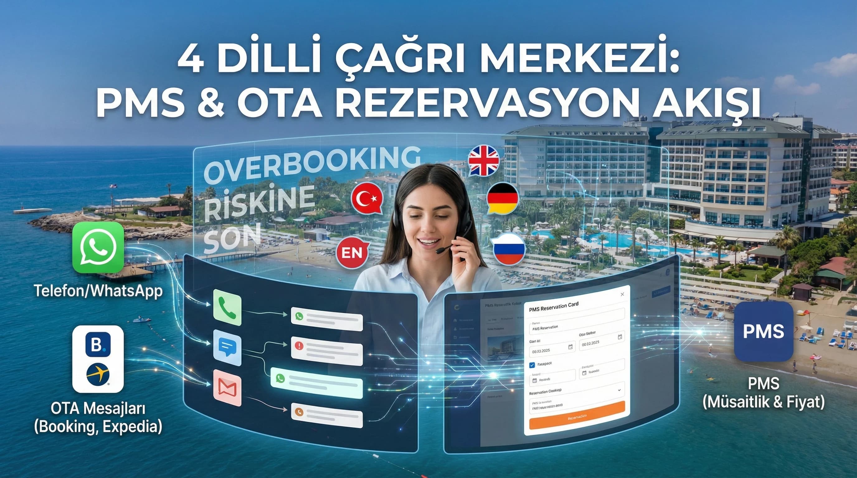 4 Dilli Çağrı Merkezi ile PMS & OTA Rezervasyon Akışı Nasıl Kurulur?