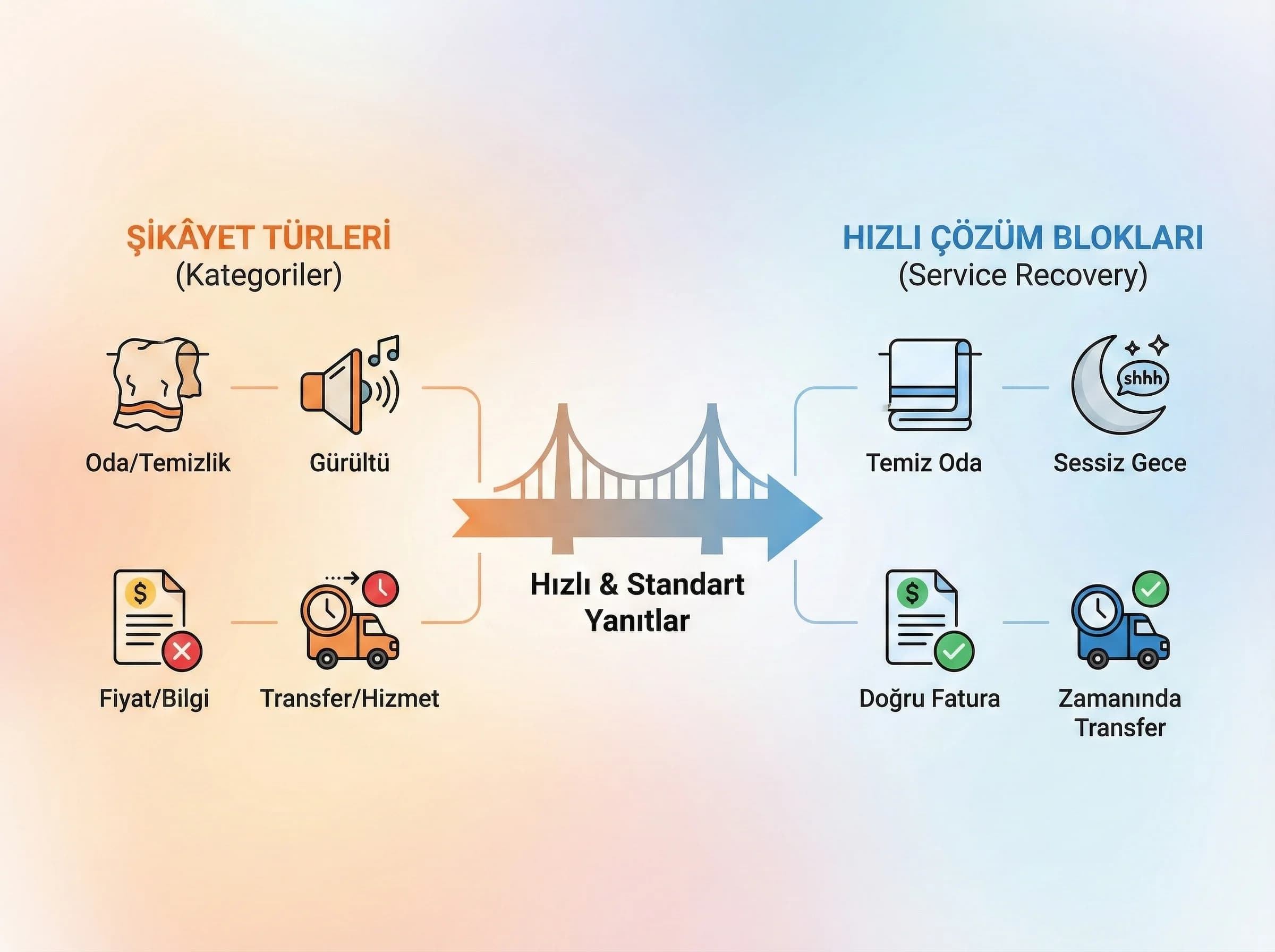 Şikâyet türleri bölümü, otel service recovery başlangıç görseli
