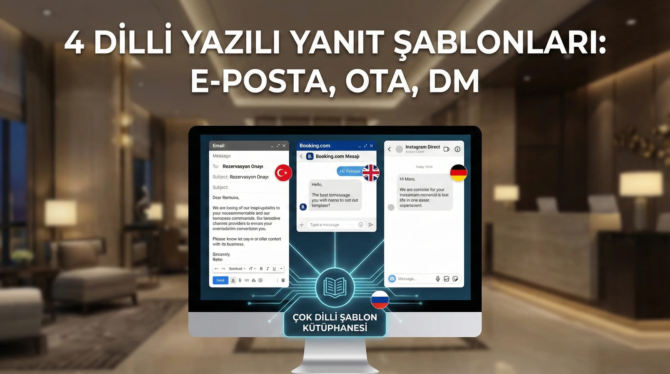 4 Dilli Yazılı Yanıt Şablonları: E-posta, OTA Mesajları ve DM