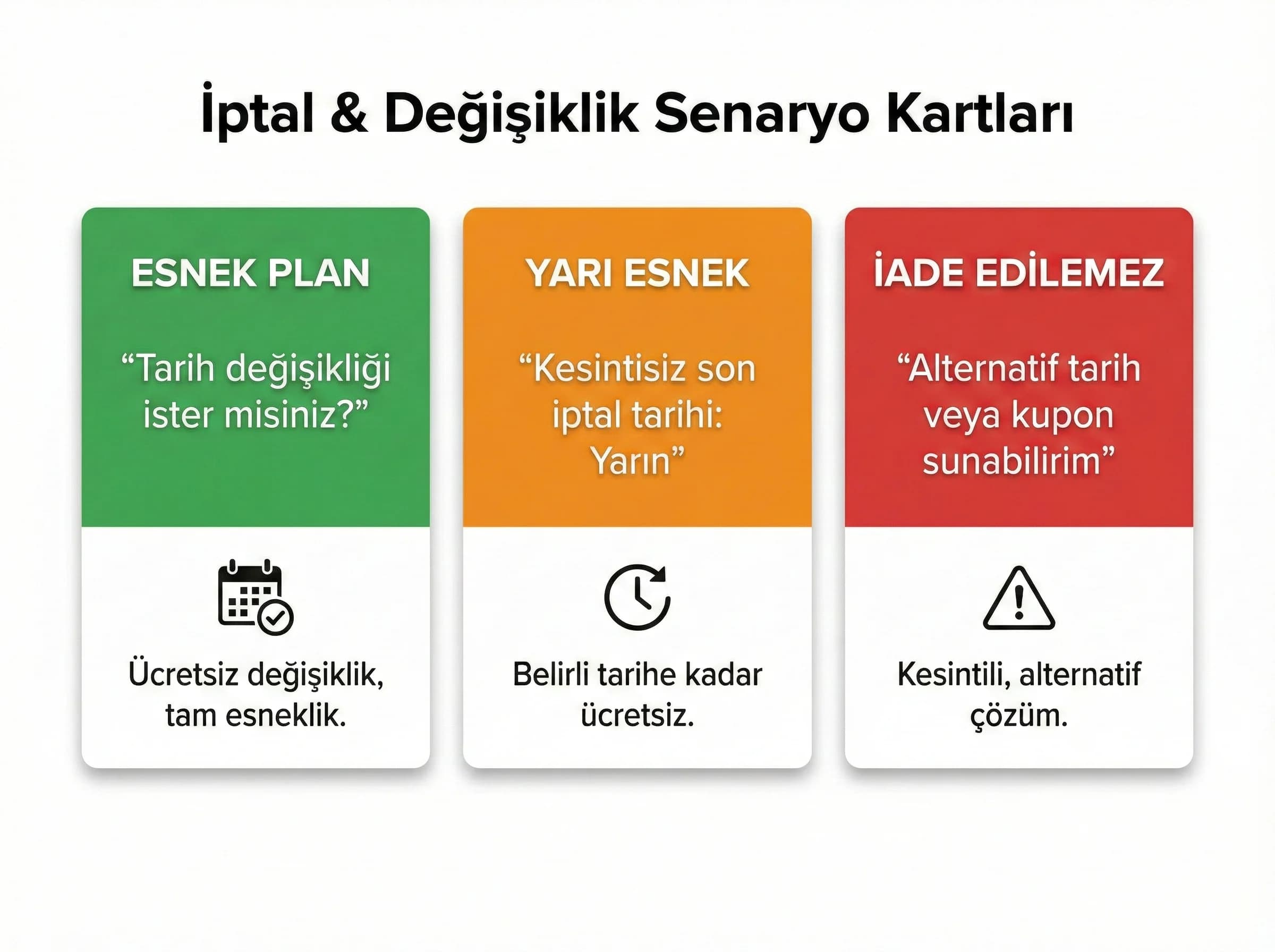 İptal/değişiklik script tablosu özeti