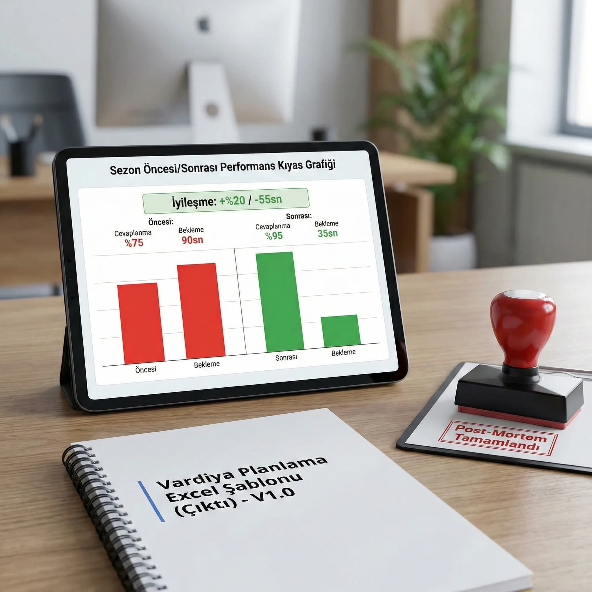 Sezon öncesi/sonrası kıyas grafiği