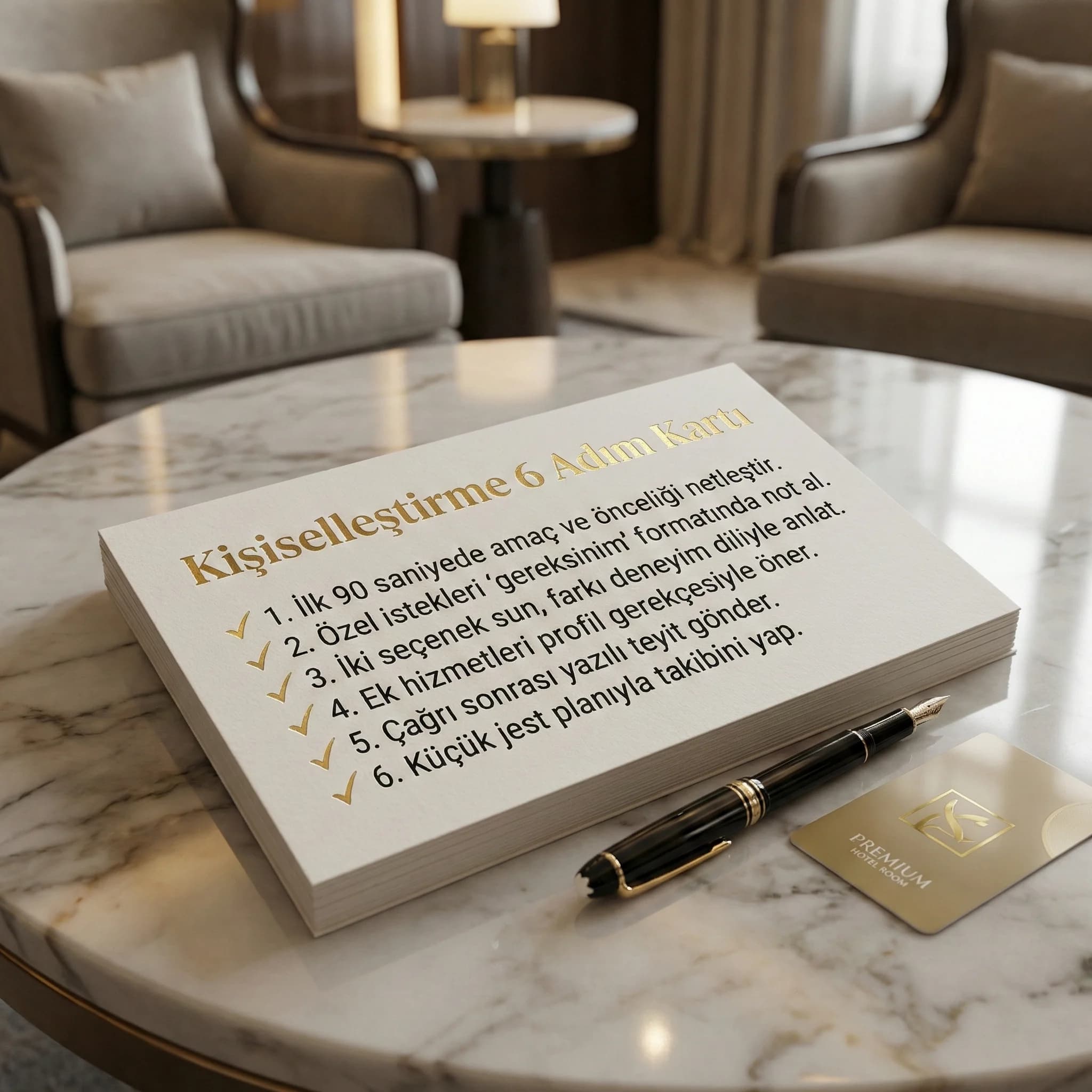 Kişiselleştirme 6 adım kartı