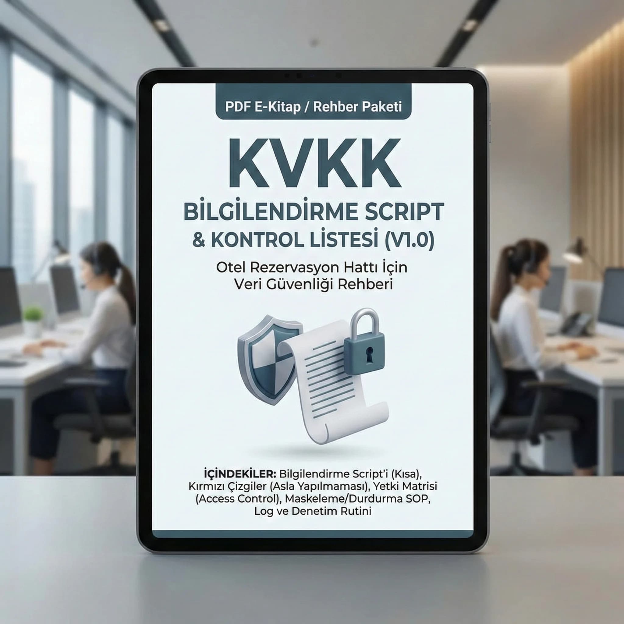 Bilgilendirme script’i + kontrol listesi (asset)