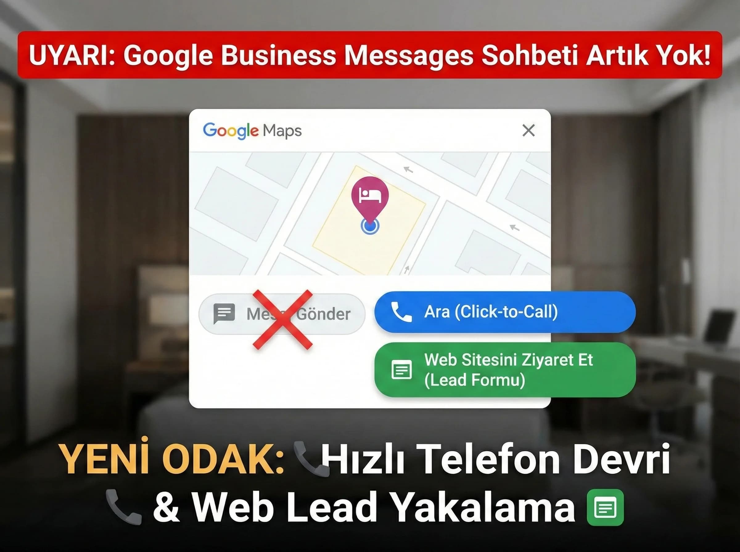 Harita araması talebi + mesaj niyeti + otel bağlamı