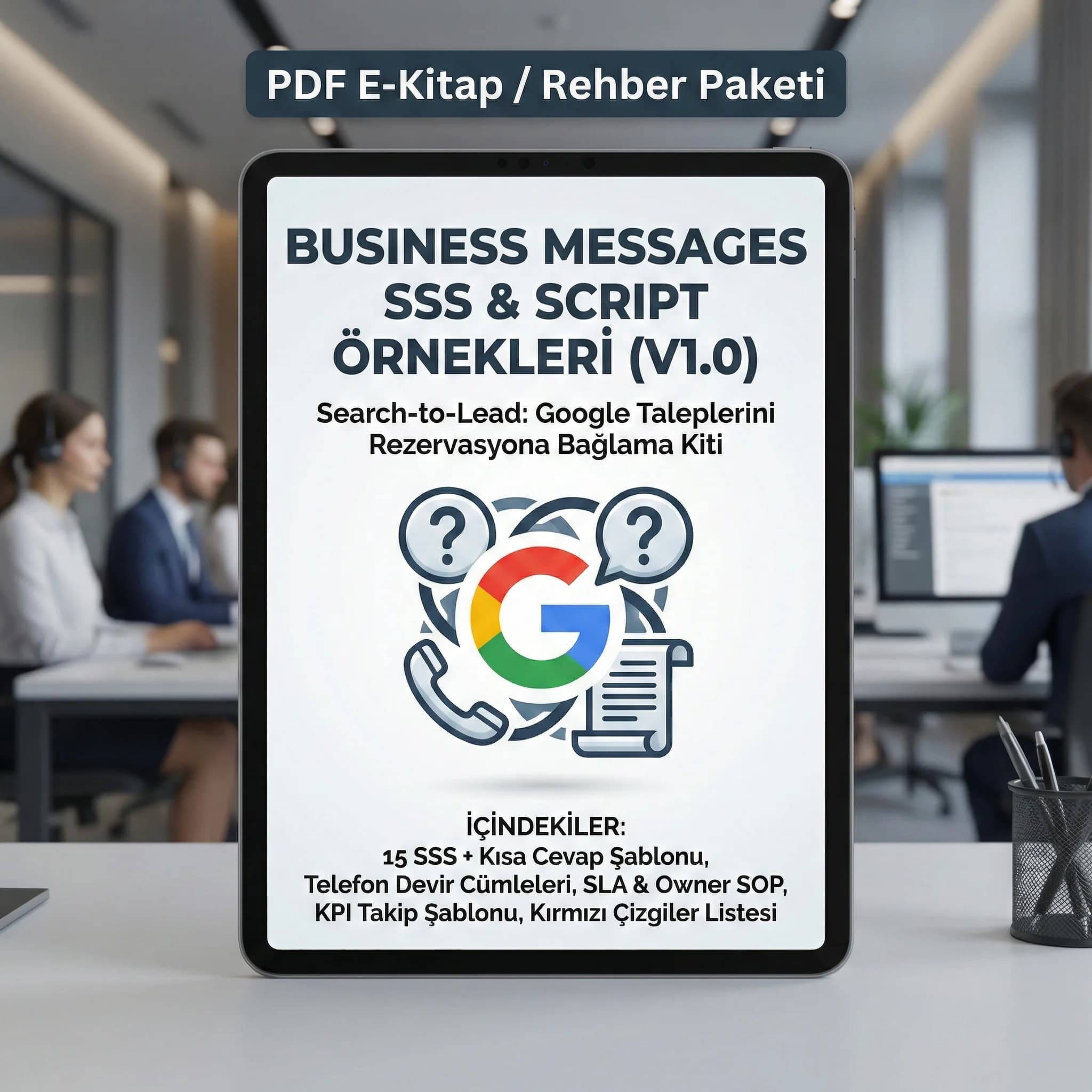 SSS & script paketi + pilot plan çıktısı + otel bağlamı