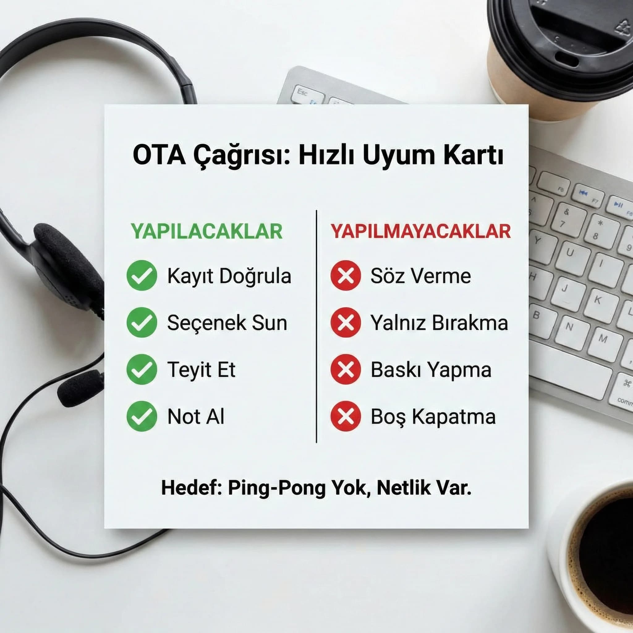 Adım adım iyileştirme planı + taktik kartı