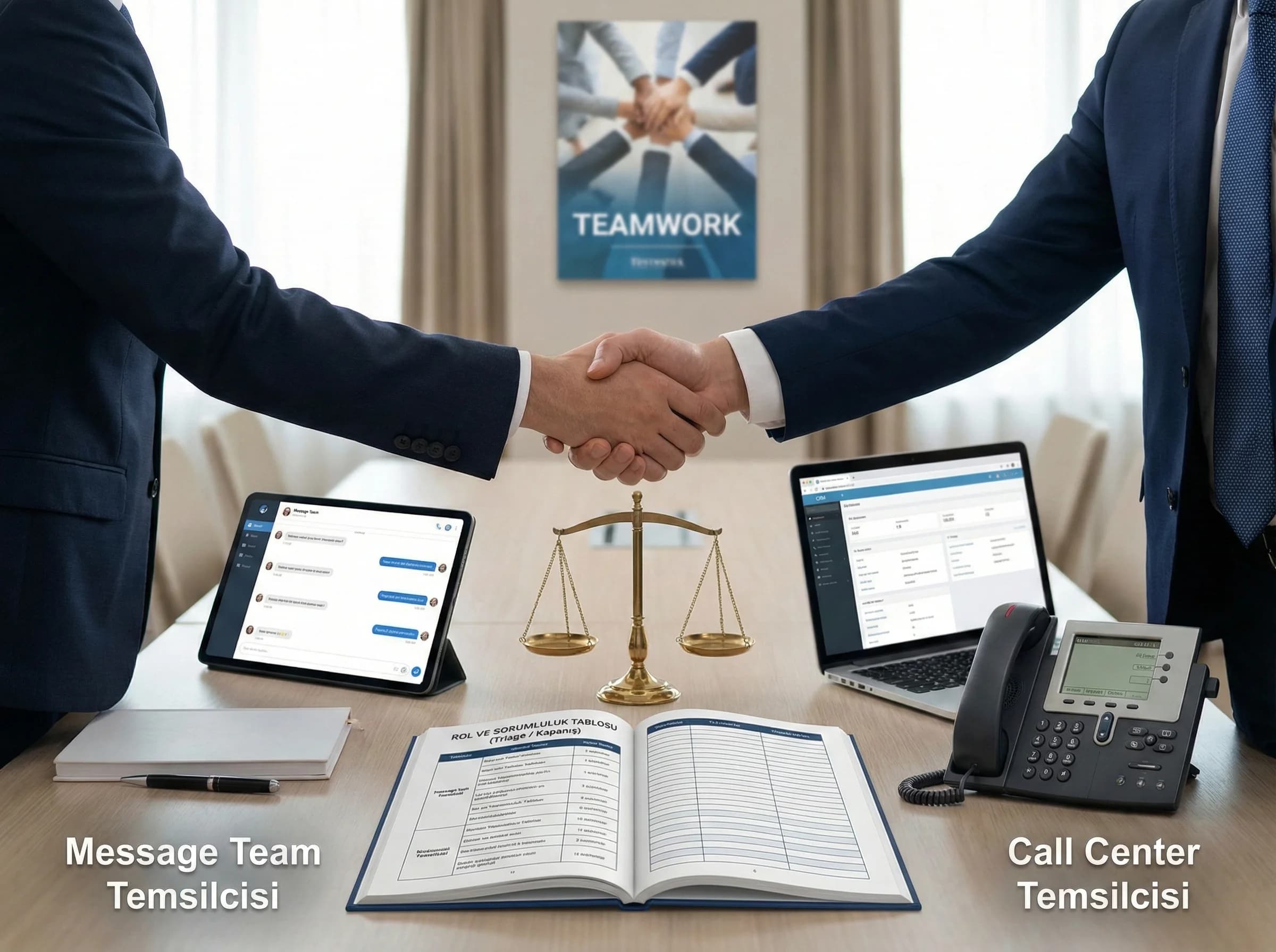 Rol ve sorumluluk tasarımına geçişi ayıran otel bölüm görseli