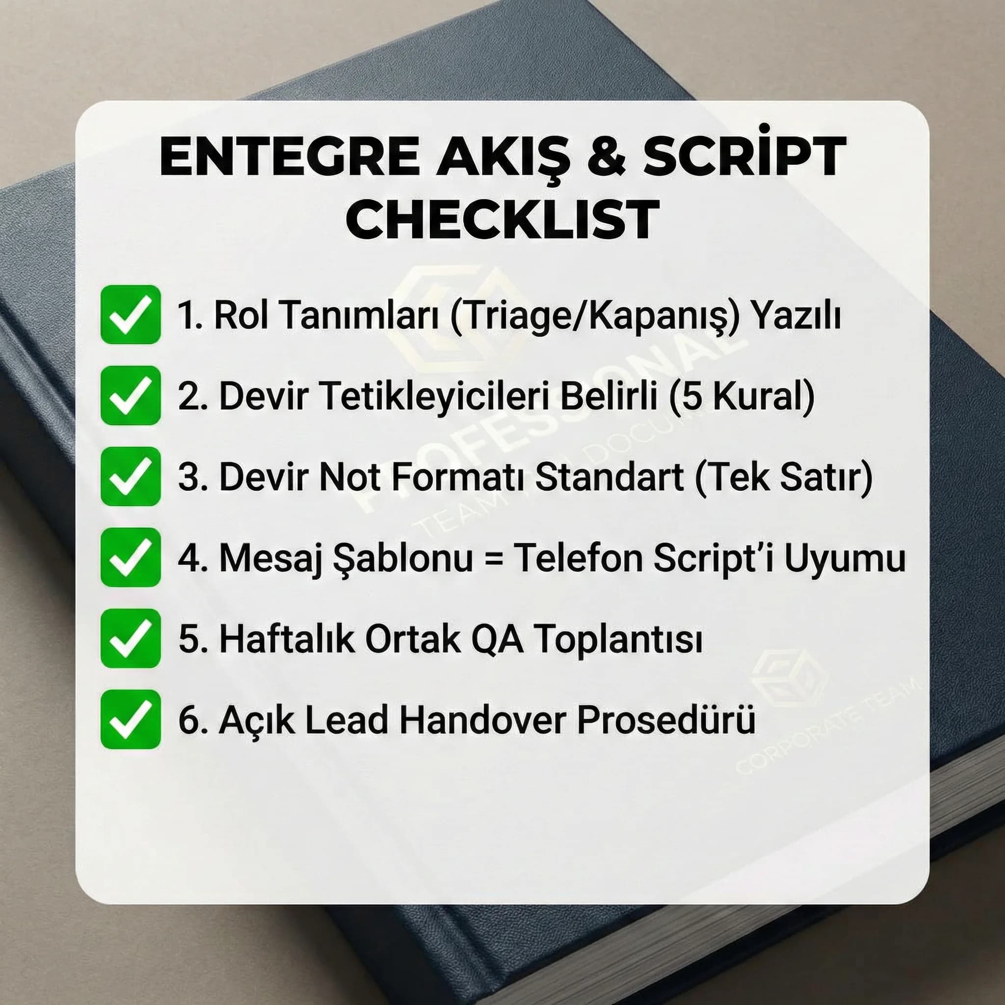 Devir kuralları ve ortak script uyum adımlarını özetleyen otel kartı