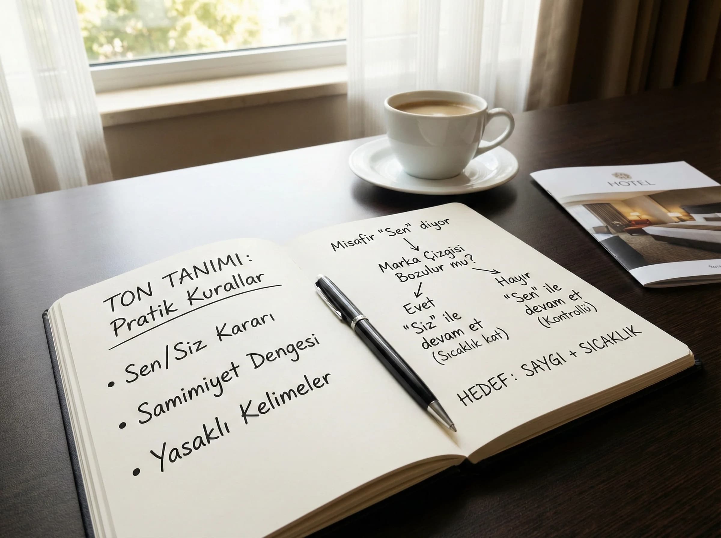 Otel marka tonu tanımı ve sen siz kurallarına geçiş bölüm görseli