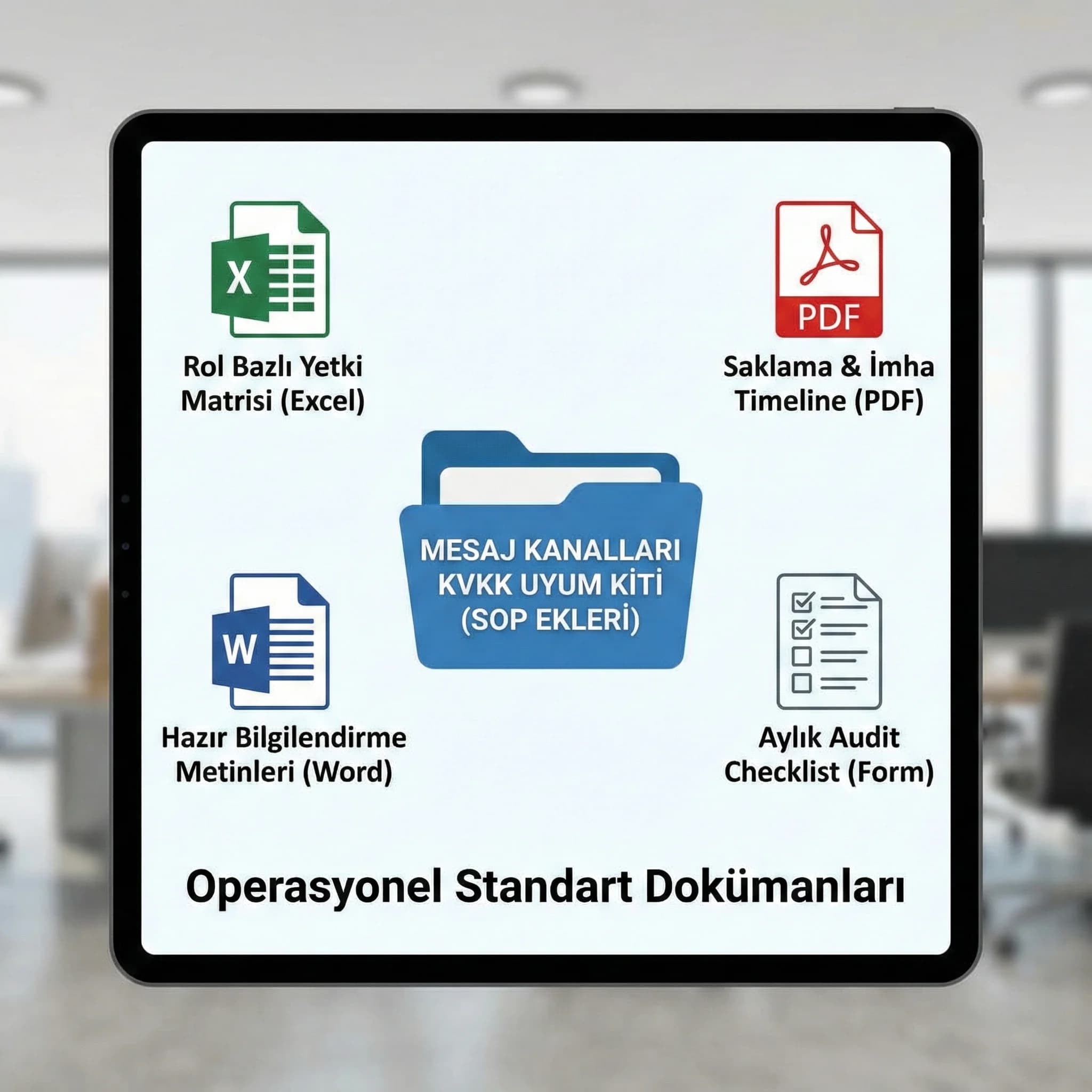 Yetki matrisi saklama timeline ve bilgilendirme metni çıktıları kanıt kartı