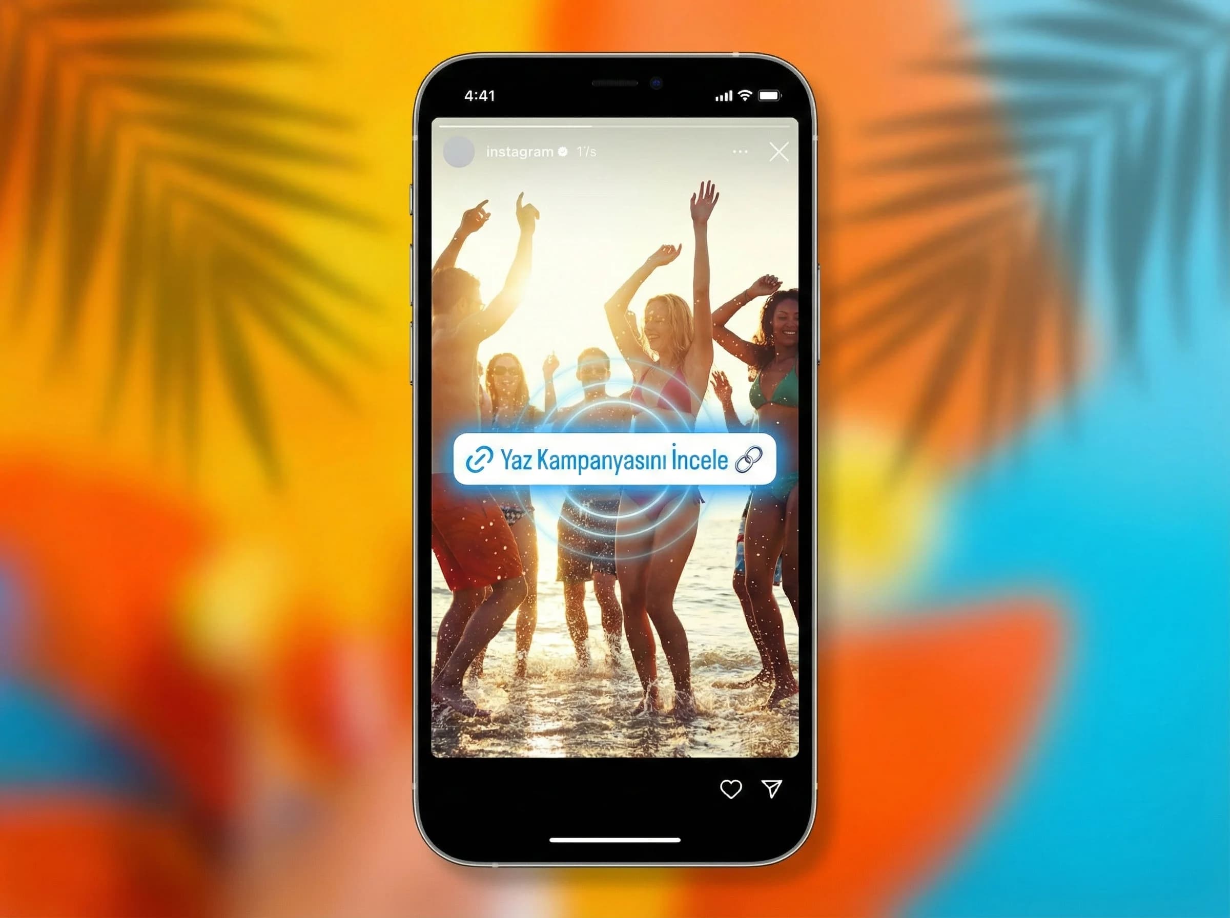 Story link sticker ve butonlarla rezervasyon CTA kurgusunu ayıran görsel