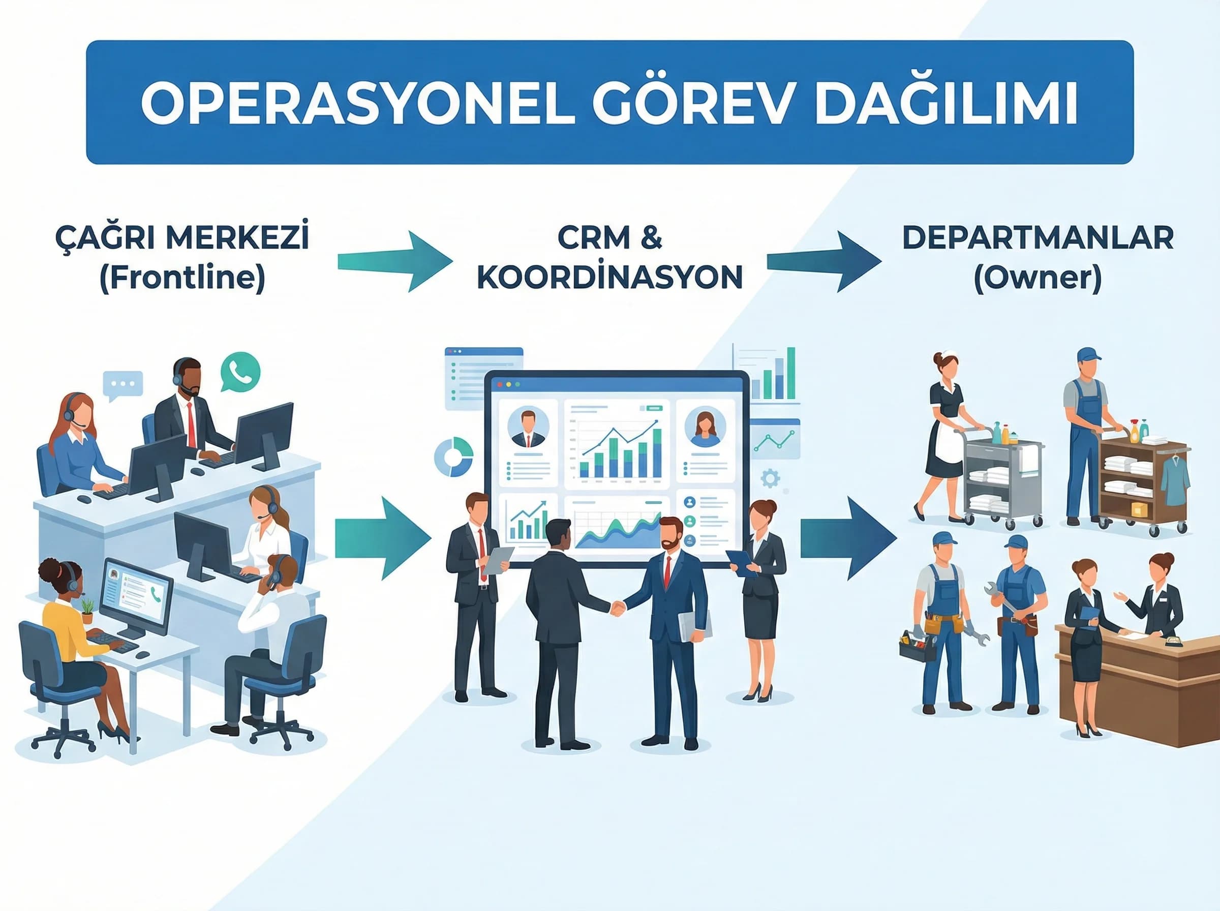 Rol ve sorumluluk modeli amacı operasyon yapısı otel bağlamı