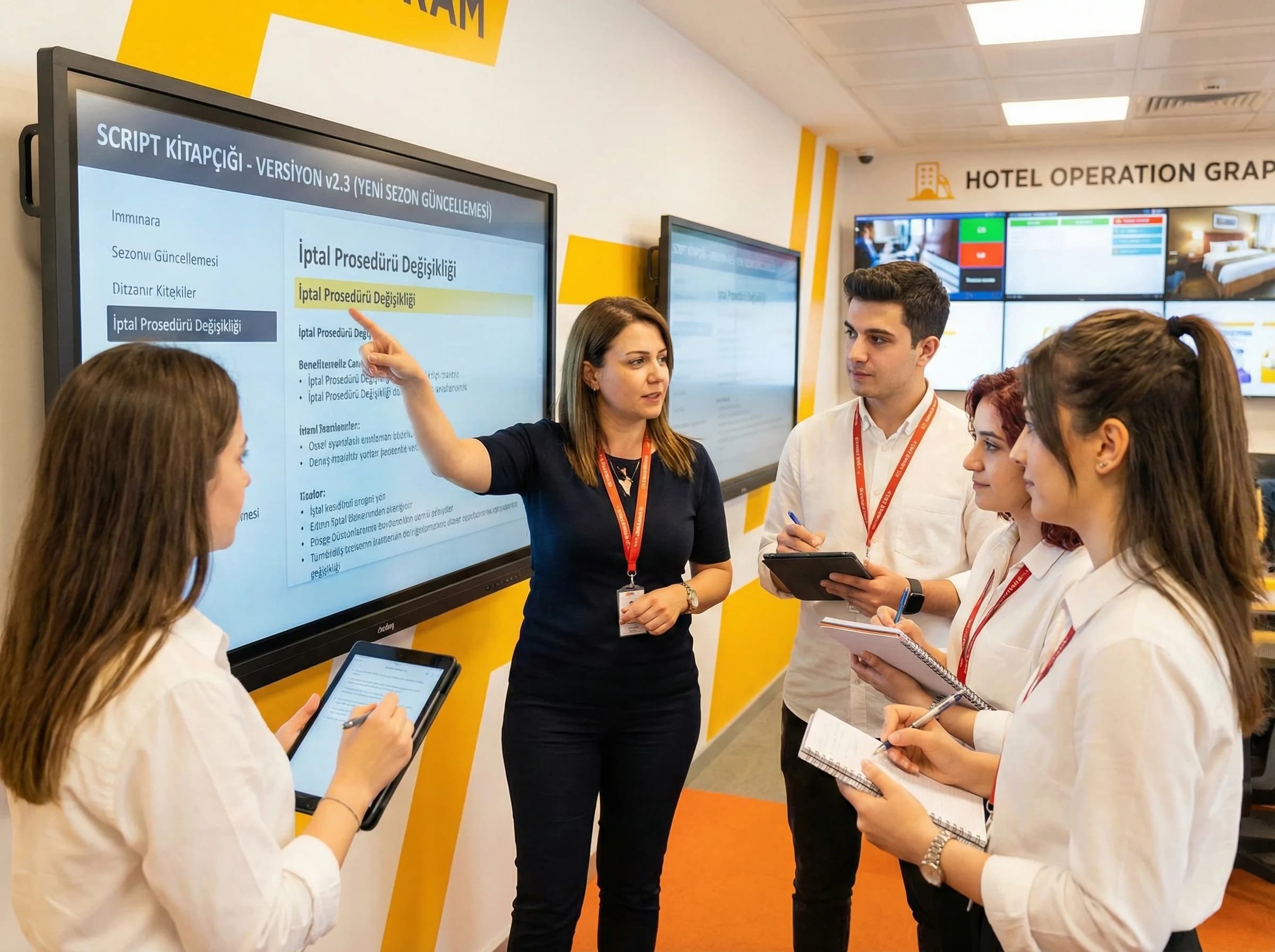 Versiyonlama ve eğitim bölümü amacı script güncelleme süreci otel bağlamı