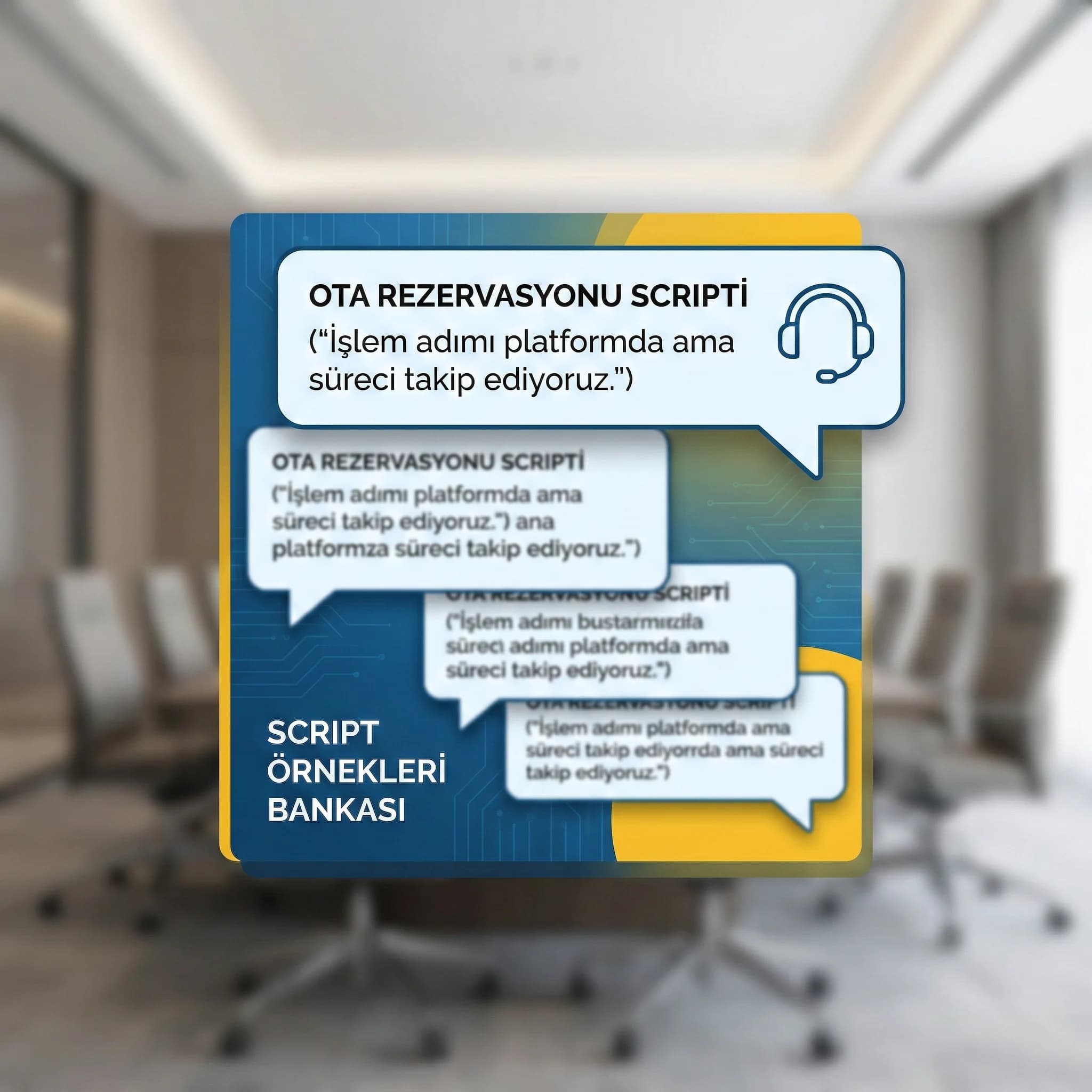 Script örnekleri kartı amacı misafire kanal farkını doğru anlatma