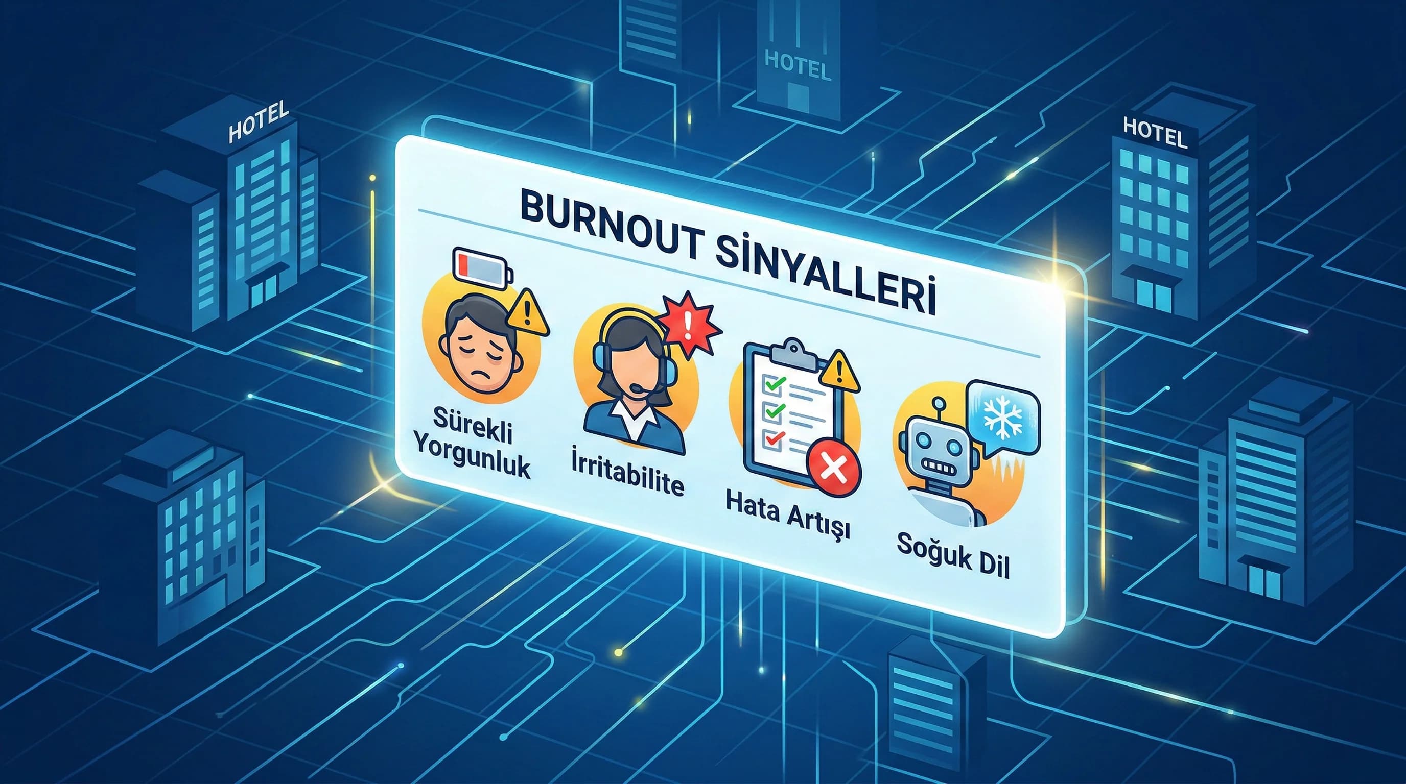 Burnout sinyalleri amacı erken fark etmek otel çağrı ekibi bağlamı
