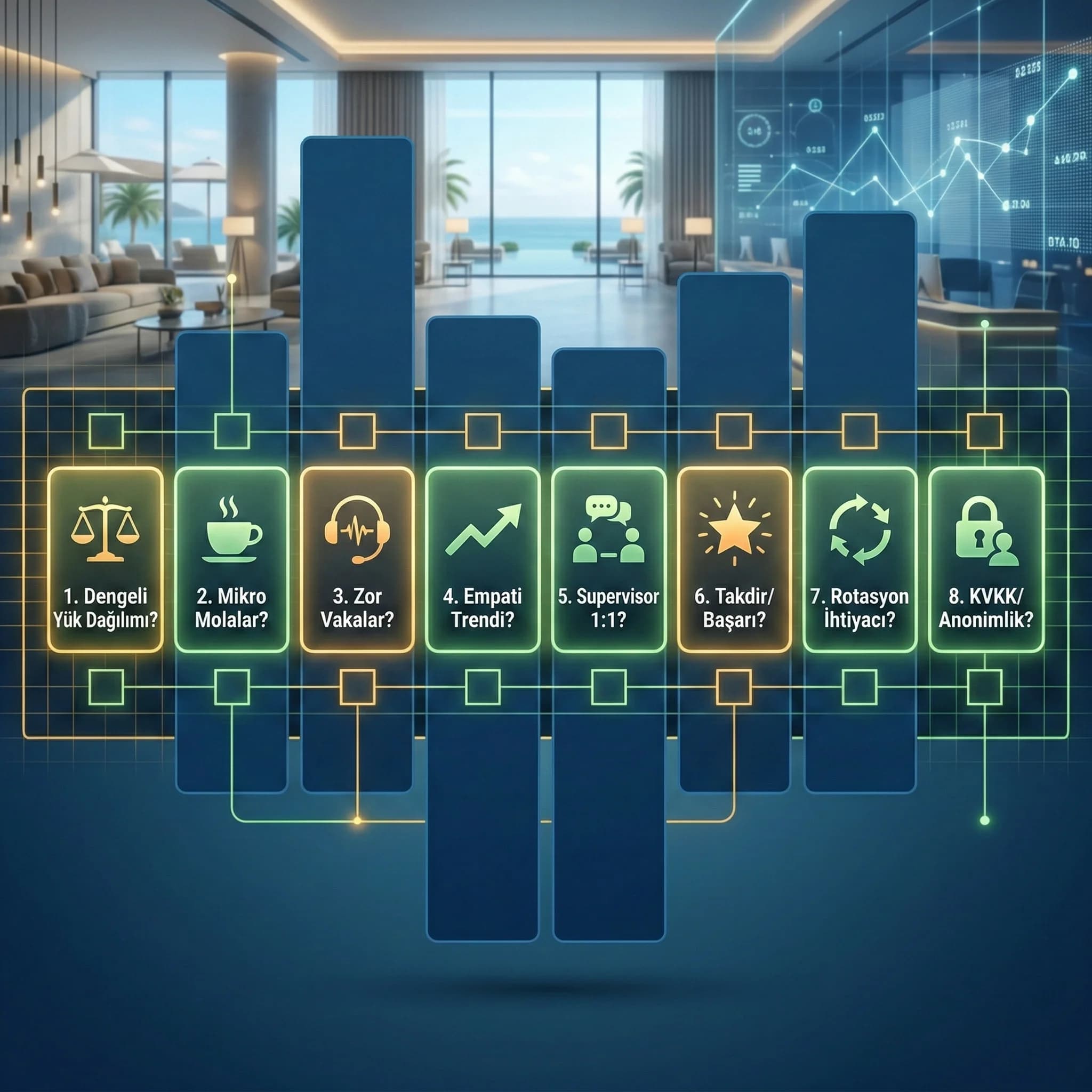 Aylık refah checklisti amacı burnout önleme otel satış sonrası bağlamı