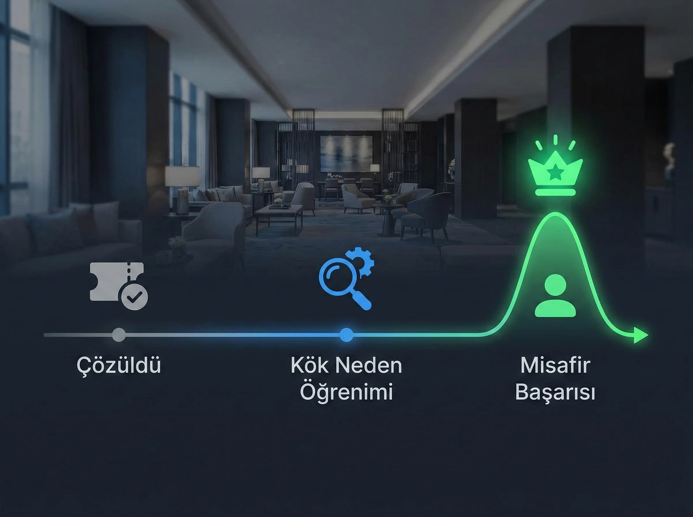 Support’tan success’e geçiş amacı hedefi başarıya taşımak otel bağlamı