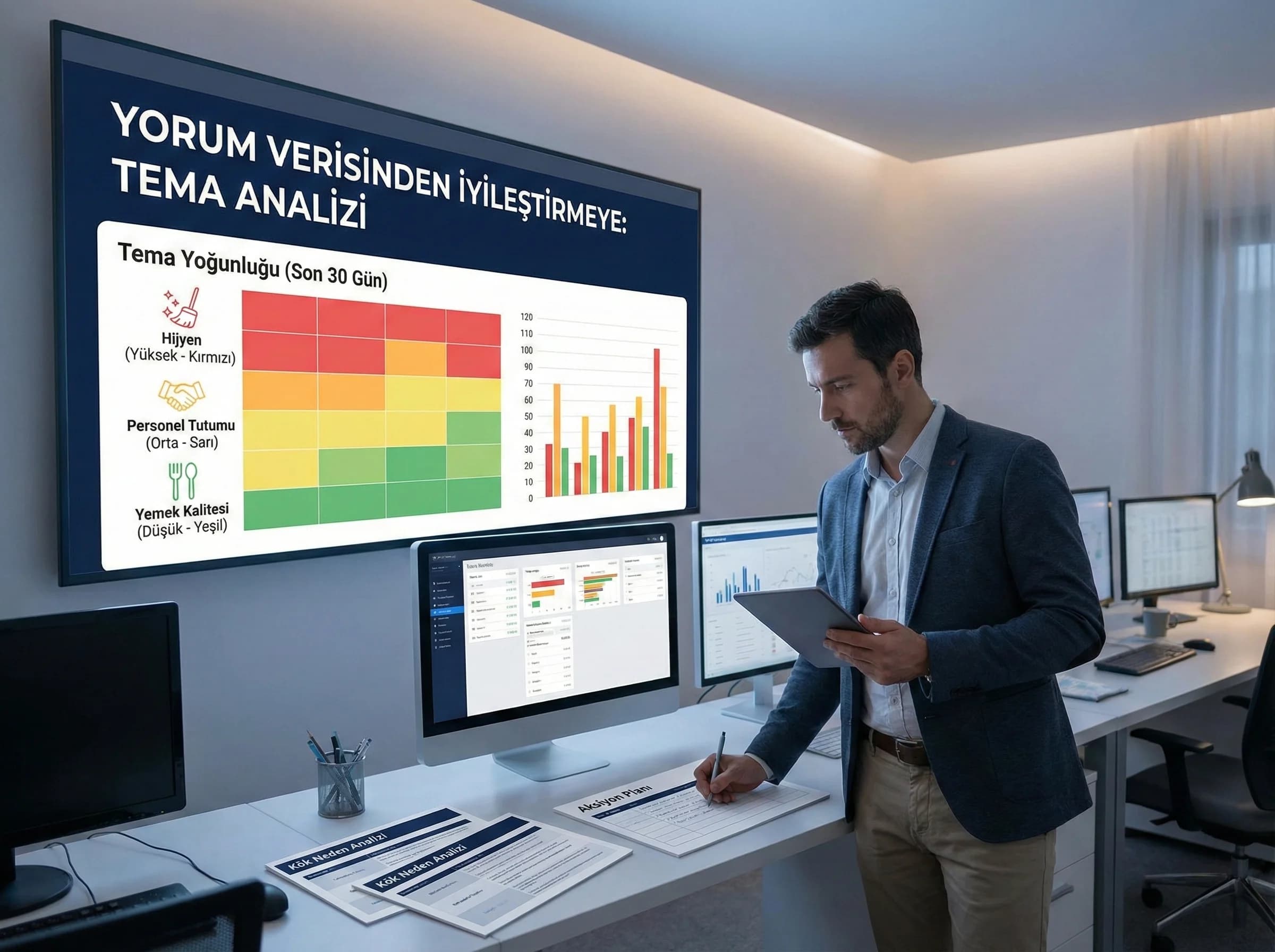 Tema analizi bölümü amacı yorum verisini iyileştirmeye çevirme
