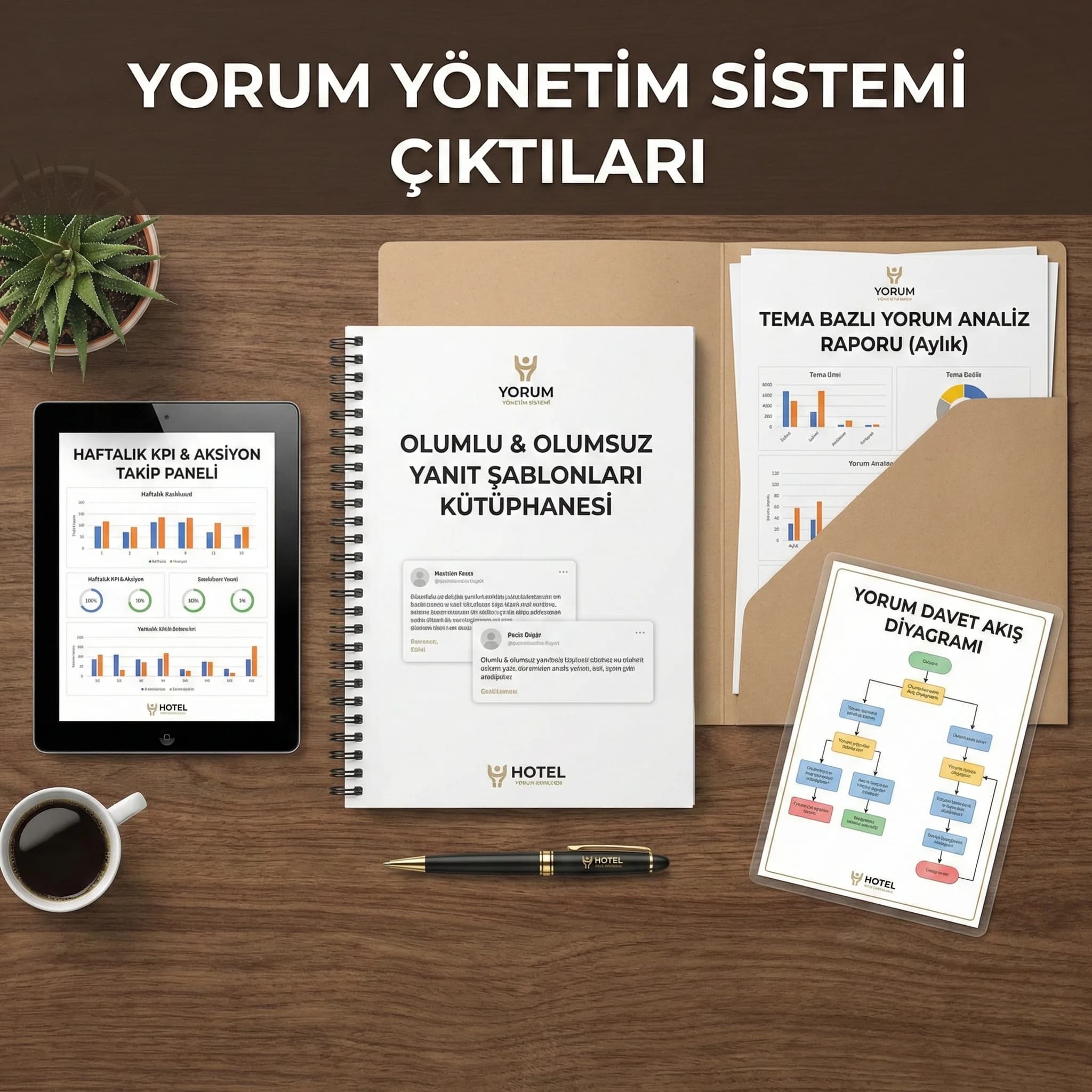 Yorum yönetimi deliverables amacı şablon ve analiz sistemi otel bağlamı