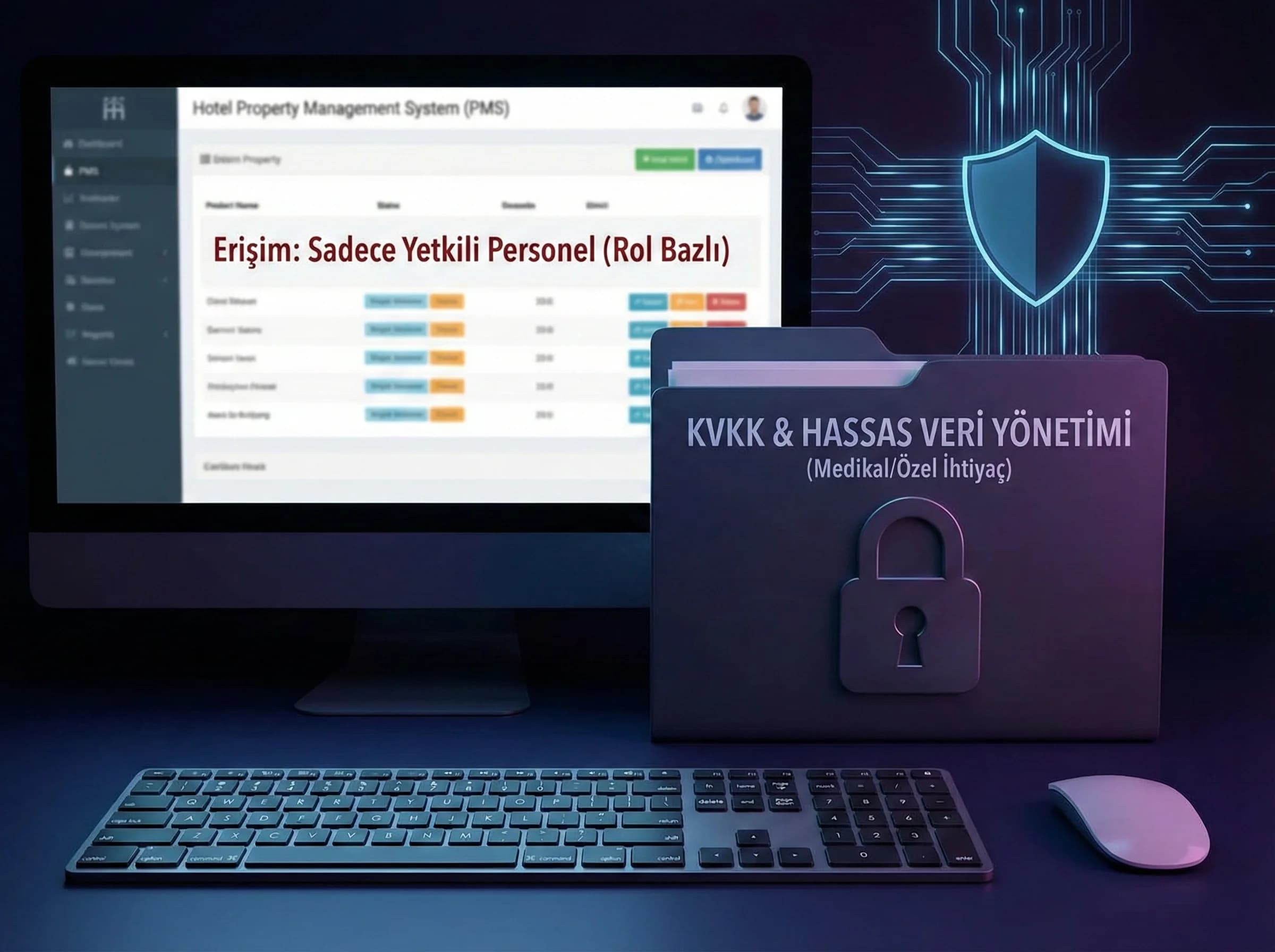 KVKK ve veri güvenliği bölümü amacı hassas bilgi yönetimi otel bağlamı