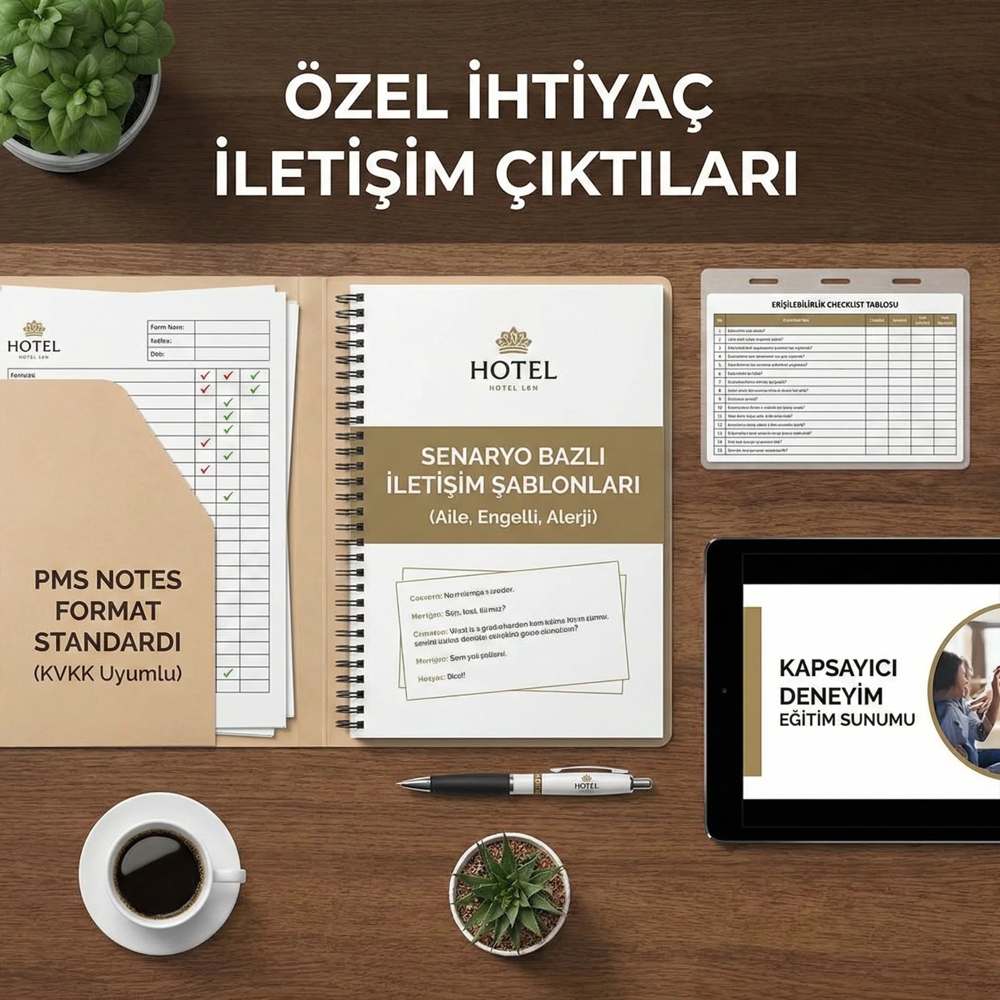 Senaryo ve şablon çıktıları amacı eğitim ve operasyon standardı otel bağlamı