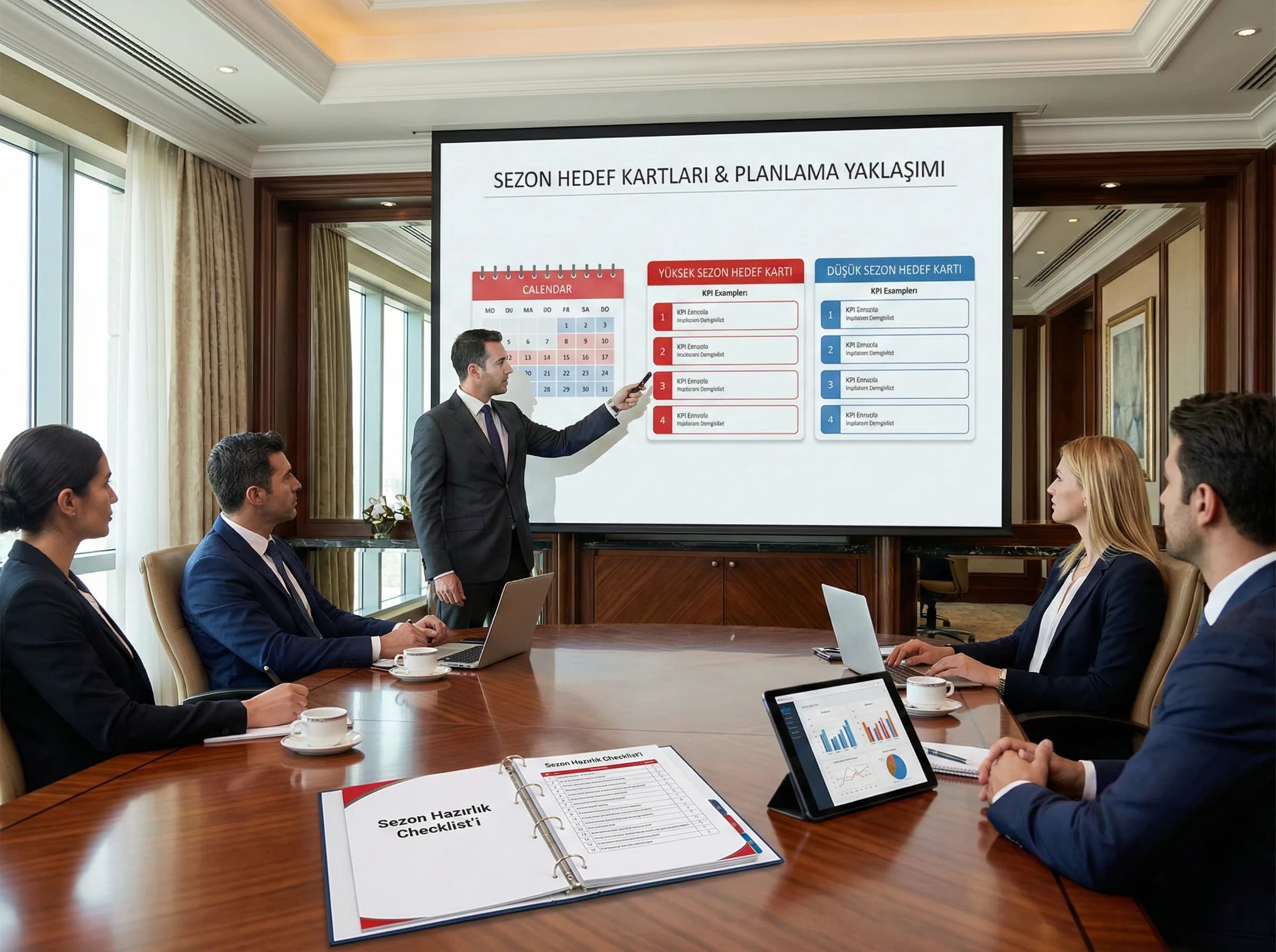 Sezon hedef kartları ve planlama yaklaşımı, KPI bandı geçiş görseli