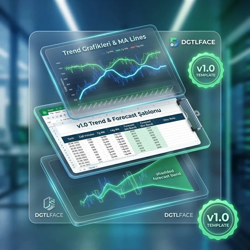 Trend grafikleri ve basit forecast şablonu çıktıları, raporlama deliverables
